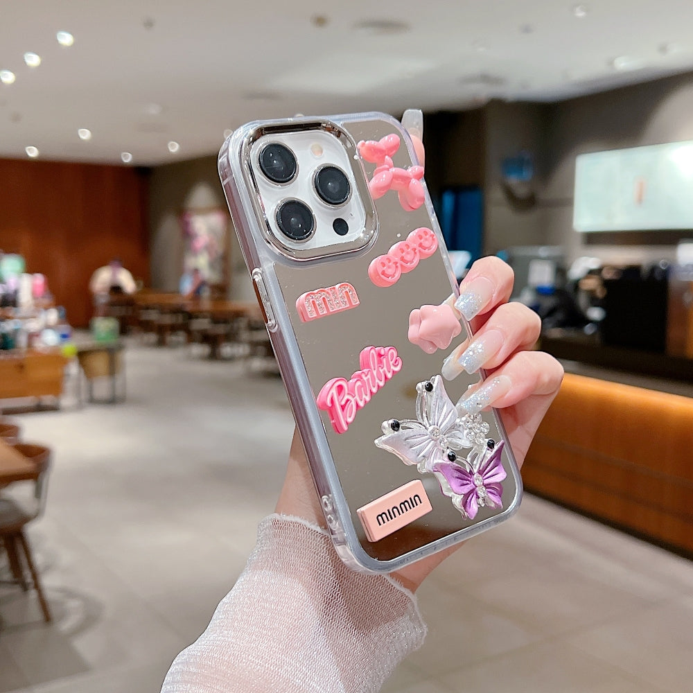 Ezlia 3D Creative Toy Graphic Mirror iPhone 14 Pro Max Case