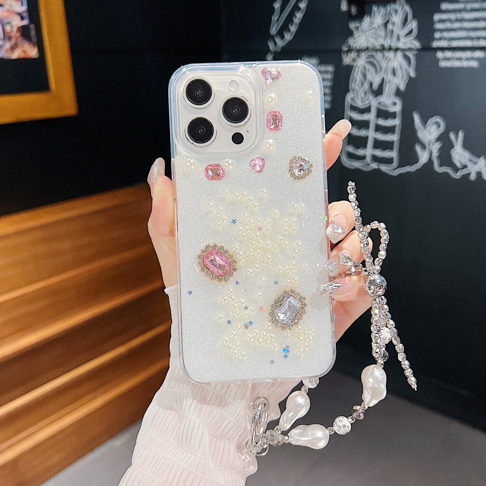 Ezlia Colourful Stone iPhone 14 pro max Case with Charm