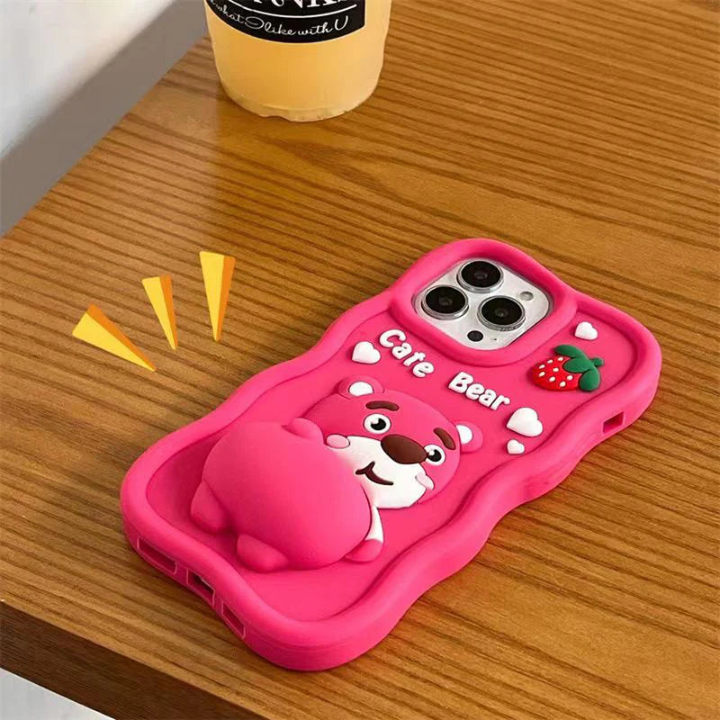 Ezlia Cute Bear Soft Silicon Cartoon IPhone 14 Case