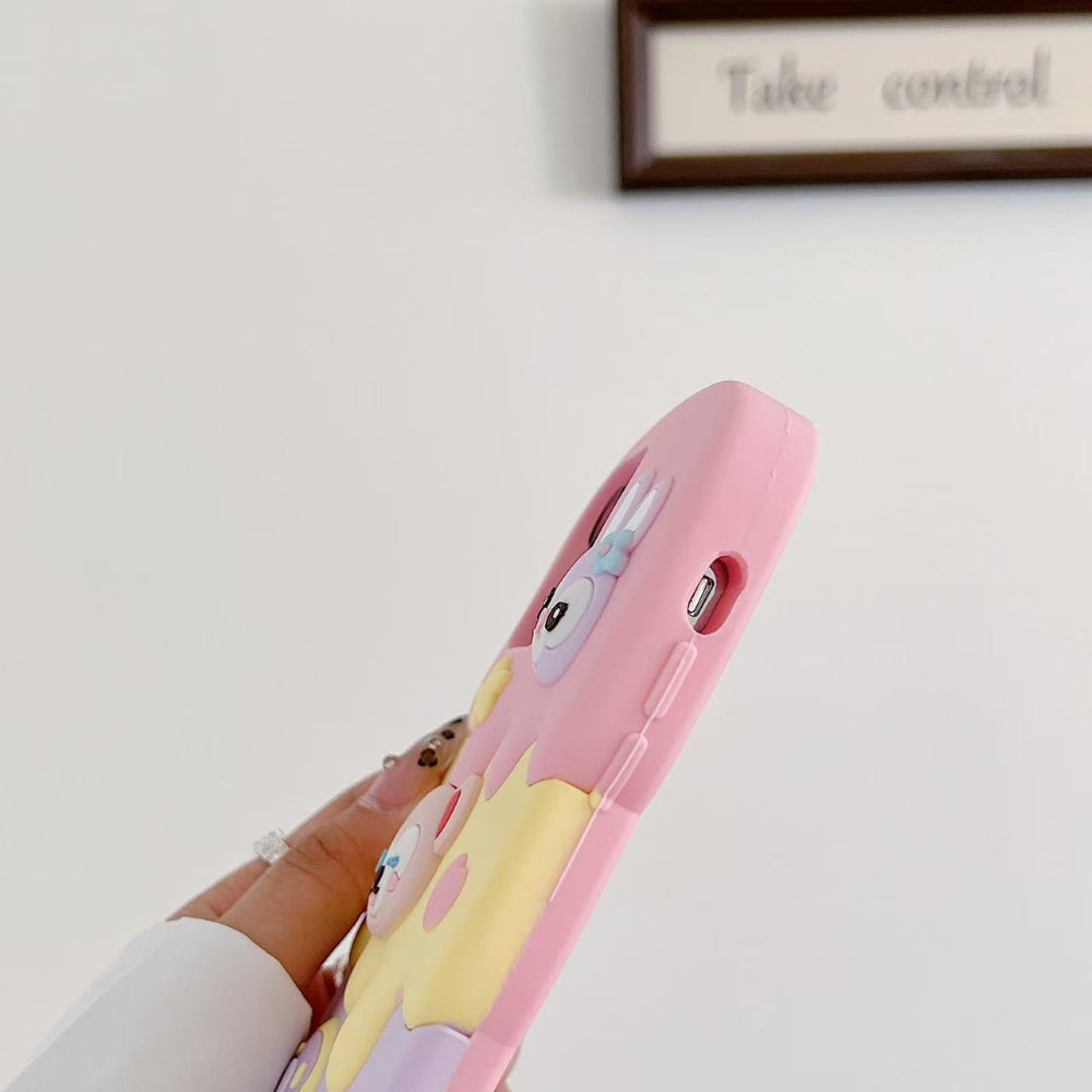 Ezlia Ice Candy Rabbit Toy Silicone Soft iPhone 16 Case