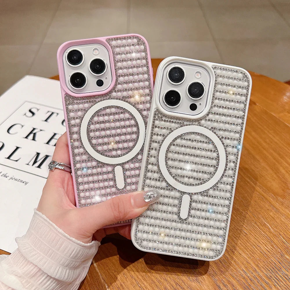 Ezlia Shining Star and Pearl Diamond Magsafe iPhone 16 Cases