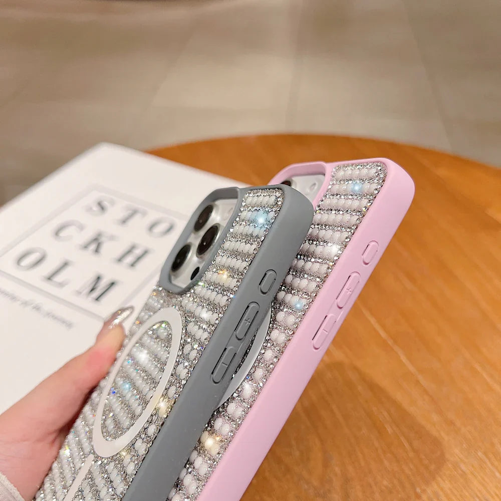 Ezlla Shining Star and Pearl Diamond Magsafe iPhone 13 Case