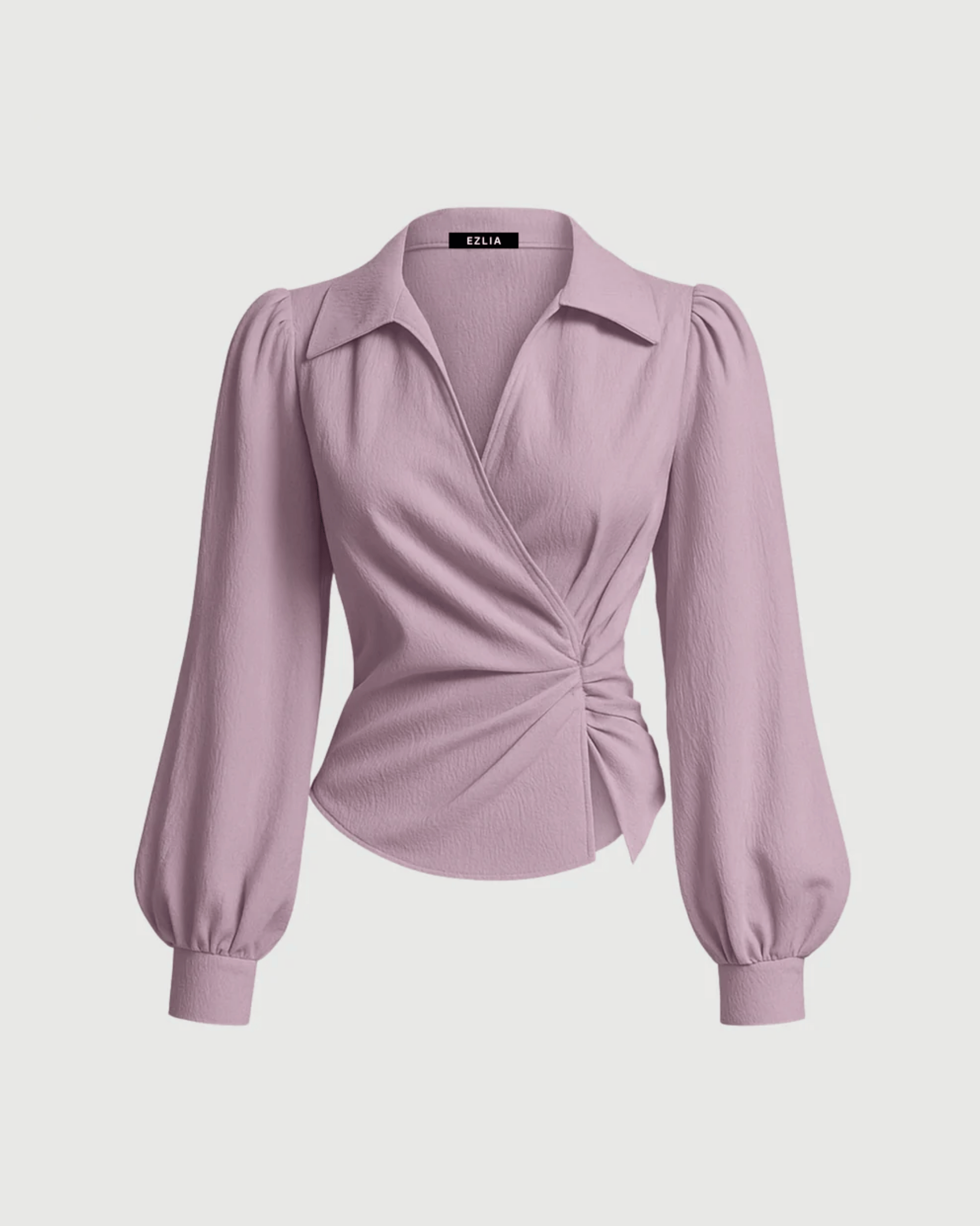 Lavender V-Neck Bubble Wrap Top