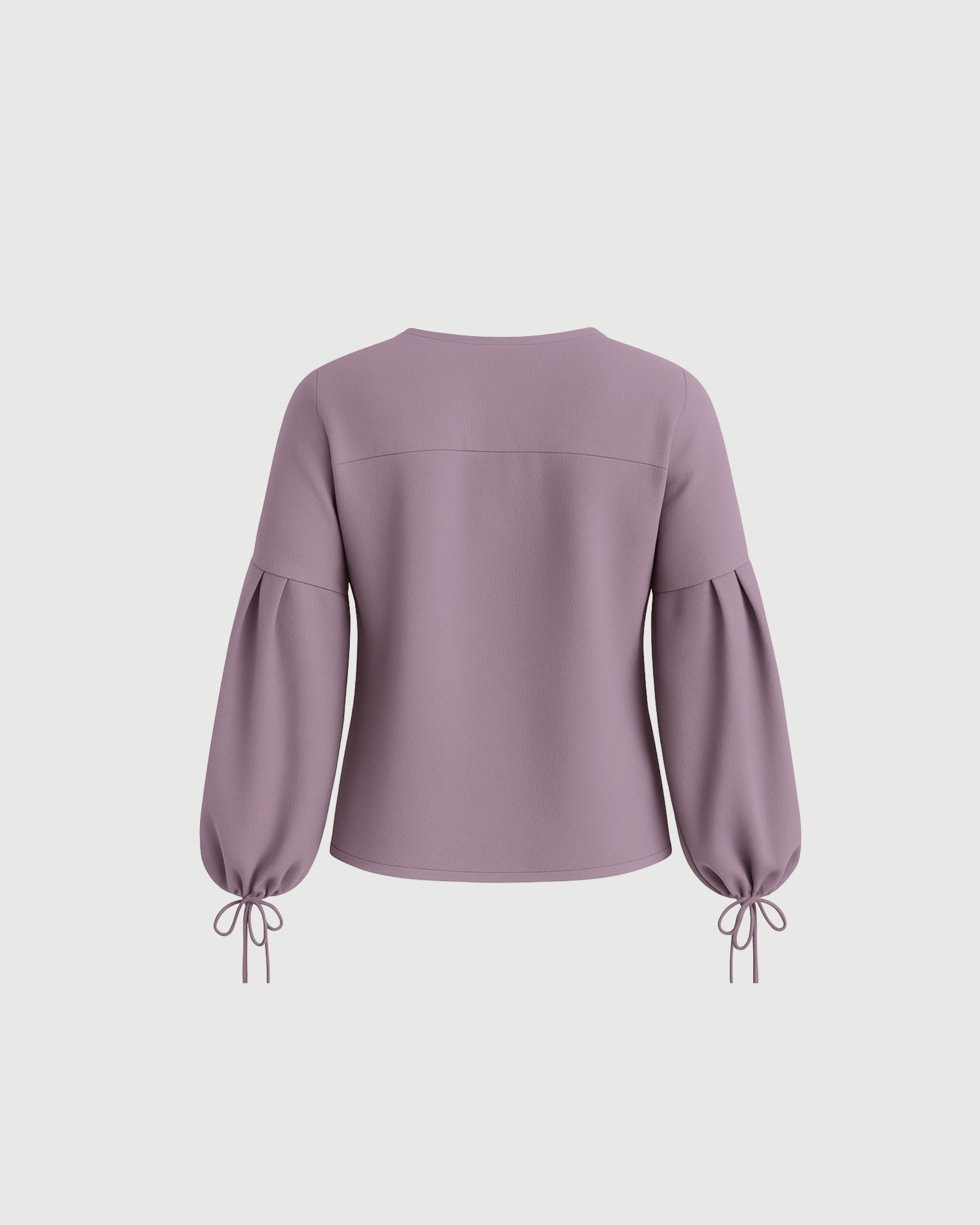 Lavender V-Neck Button Top