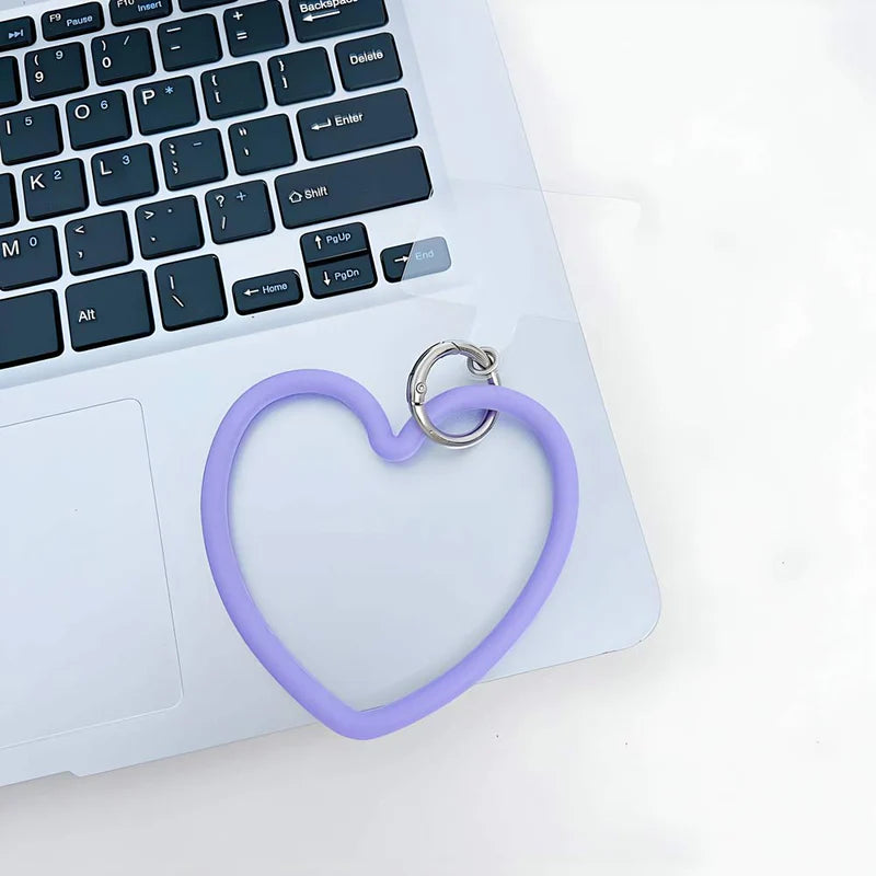 3D Cute Pet Flower and Toy Soft Peach Case With Random Heart Shape Bracelet iPhone case