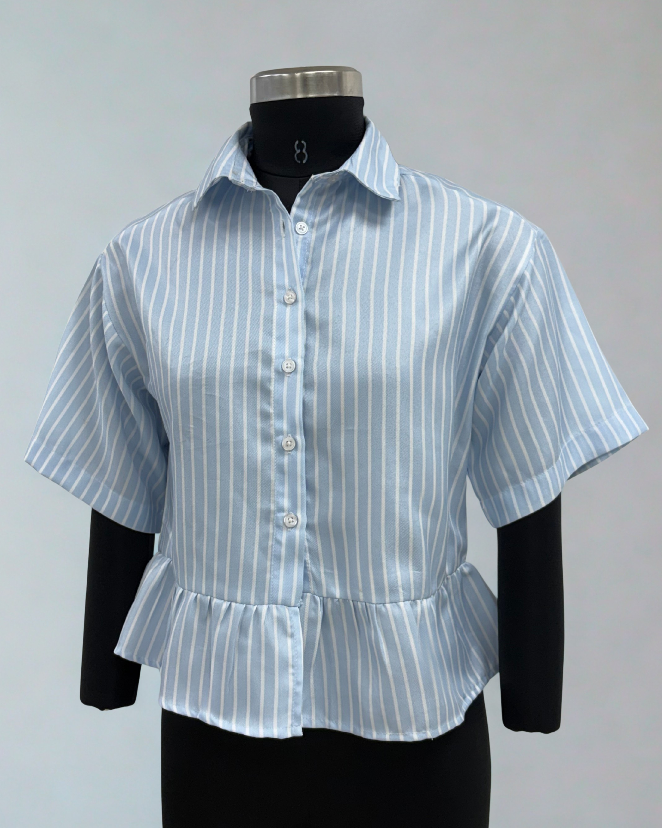 Striped Peplum Shirt for Women