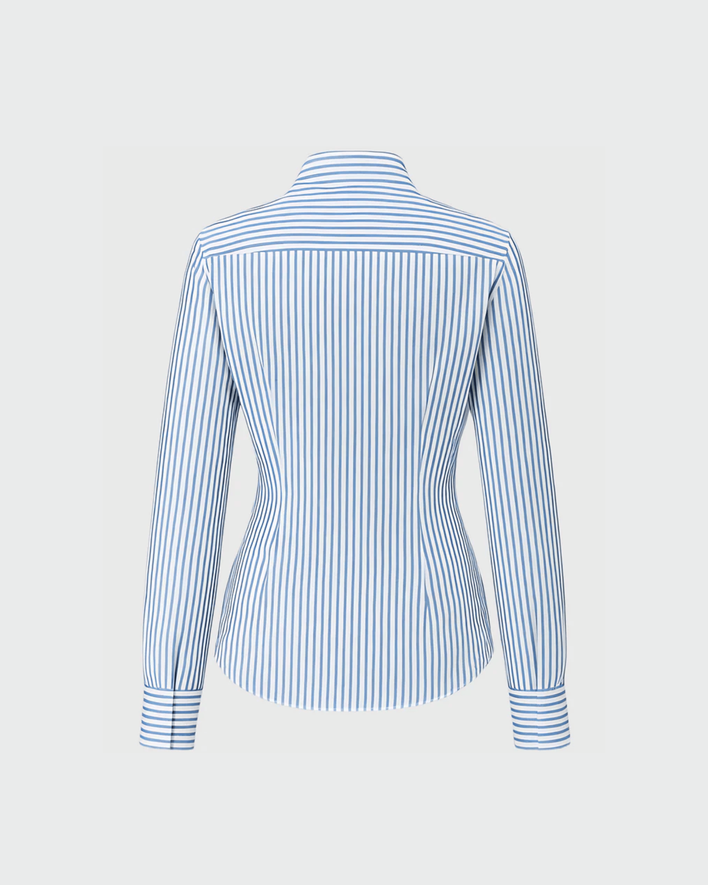 Soft Blue Striped Shirt for Women