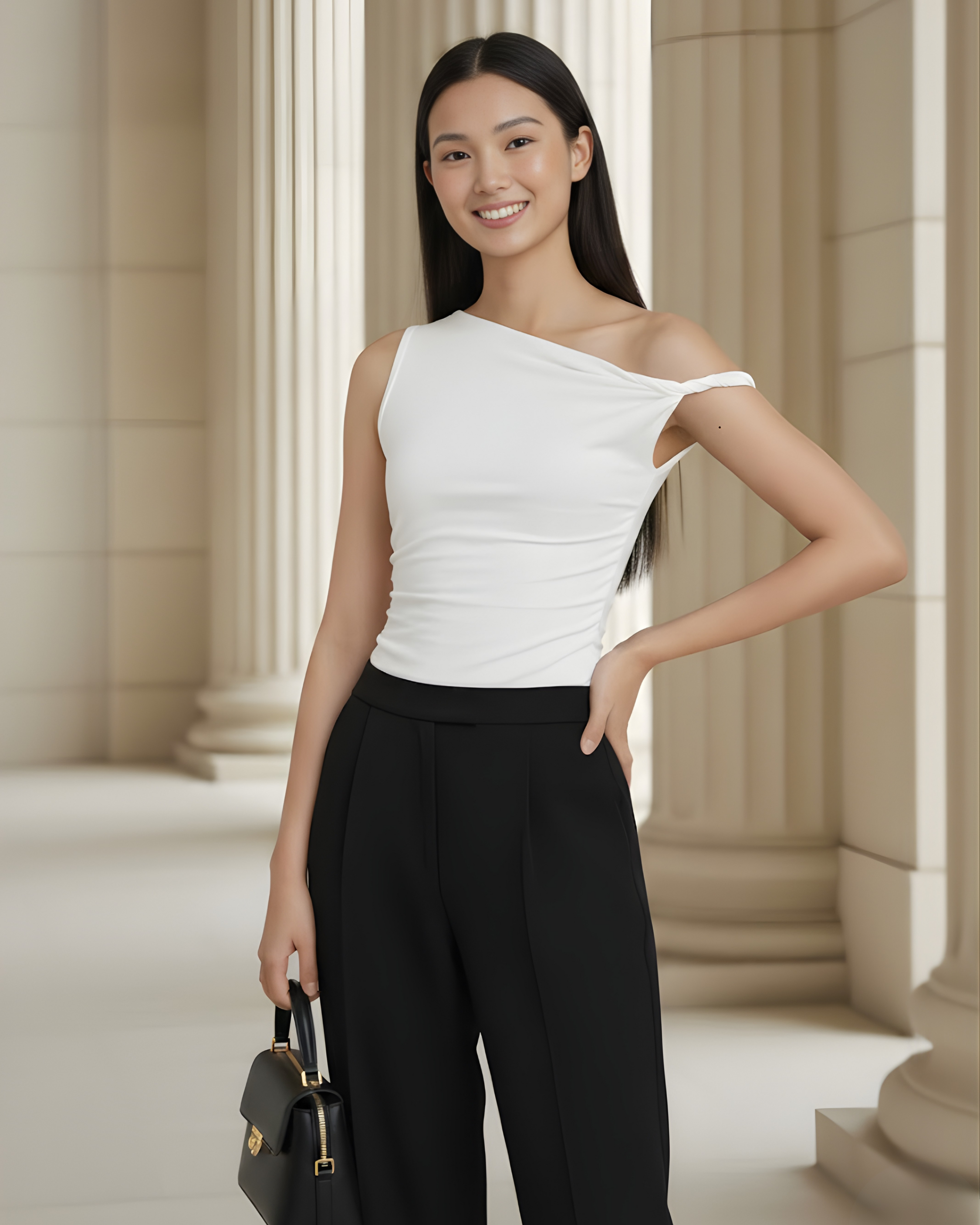 TwistWeave Knit Style Duo-Black & White