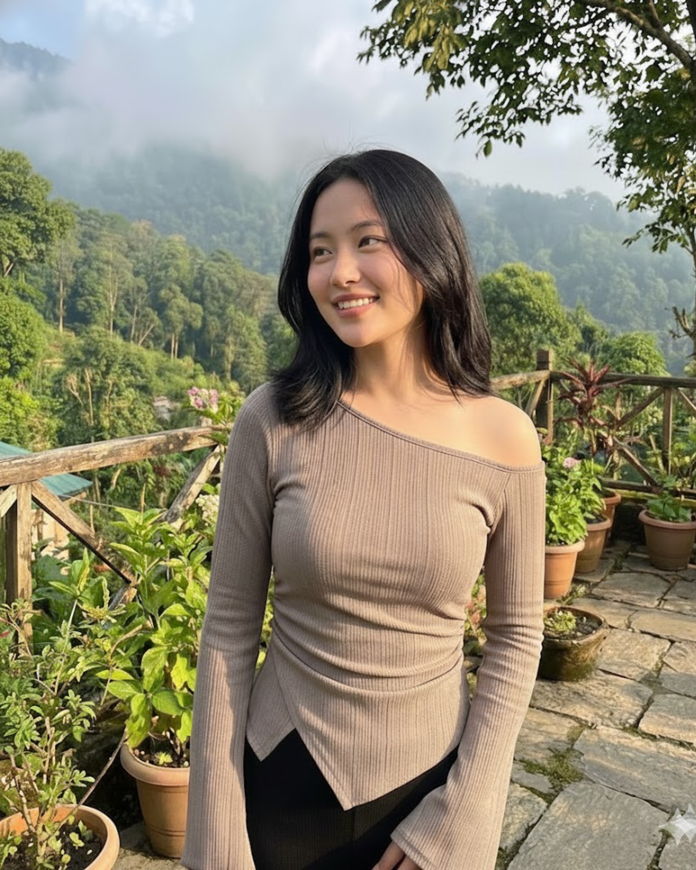 One Shoulder Top – Dark Grey