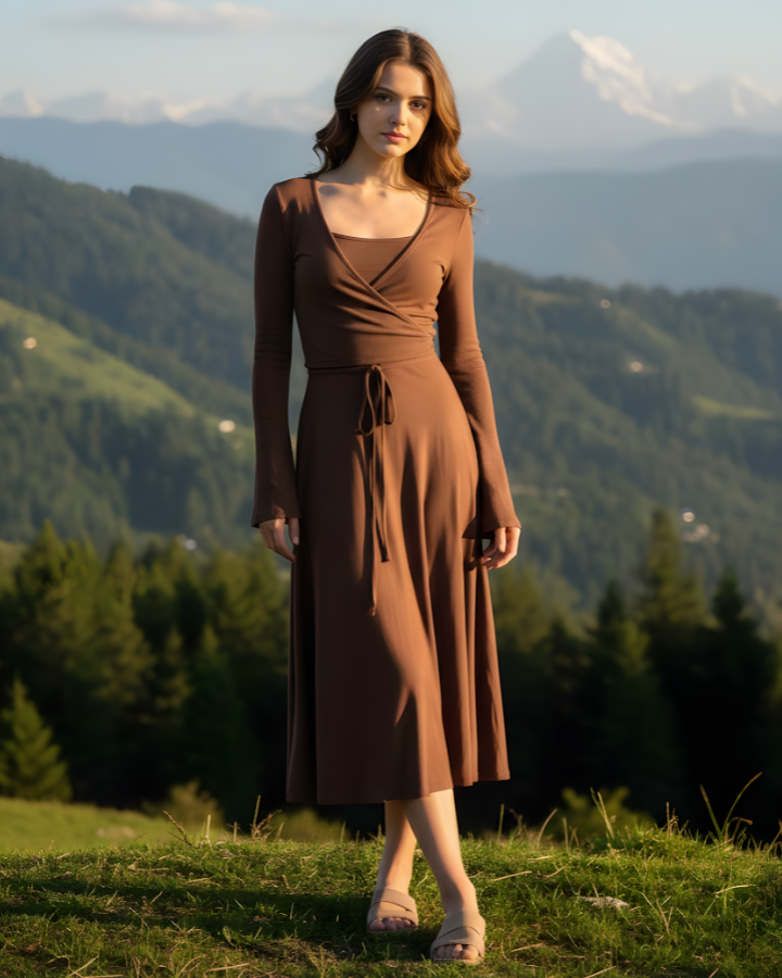 Tie-Back Wrap Top & Tank Dress Duo