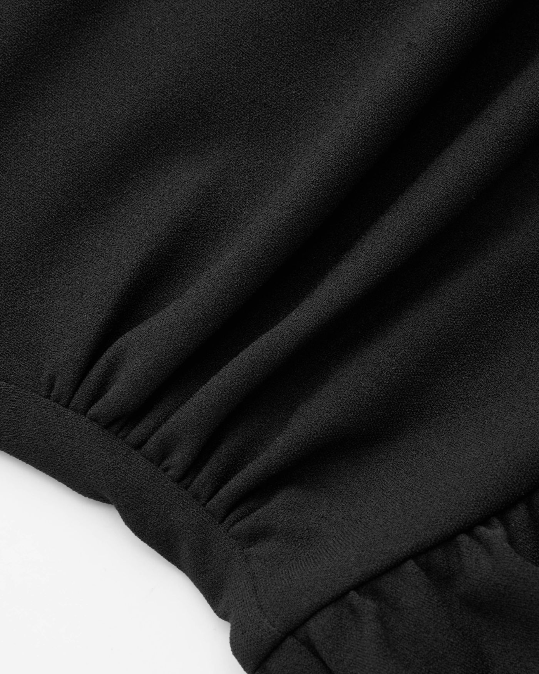 Cut-Out Knotted Mini Dress with Square Neckline - Black