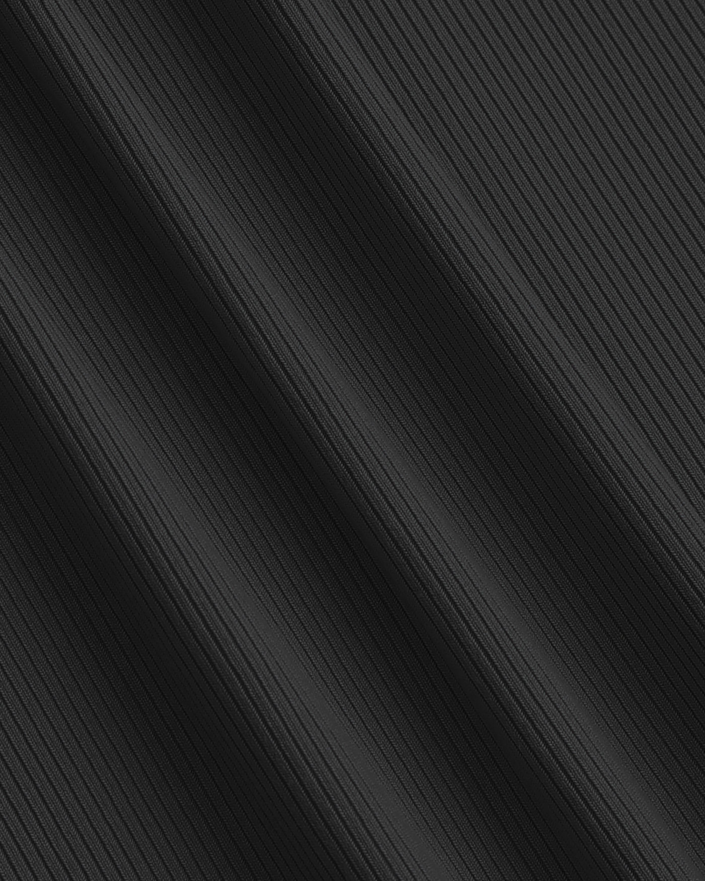 High-Neck Mermaid Silhouette Maxi Dress - Black