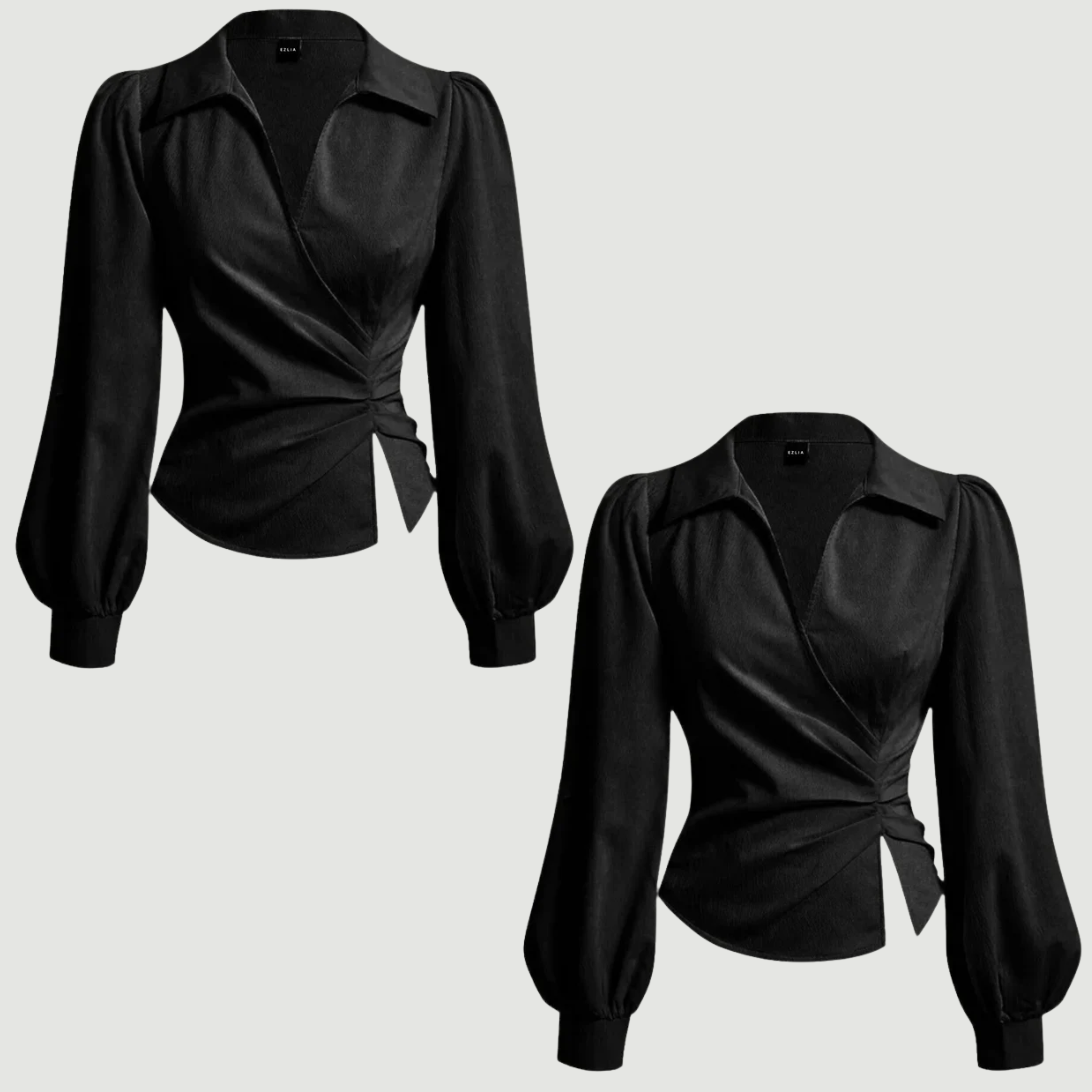 Combo : V Neck Black Top 2-Pack