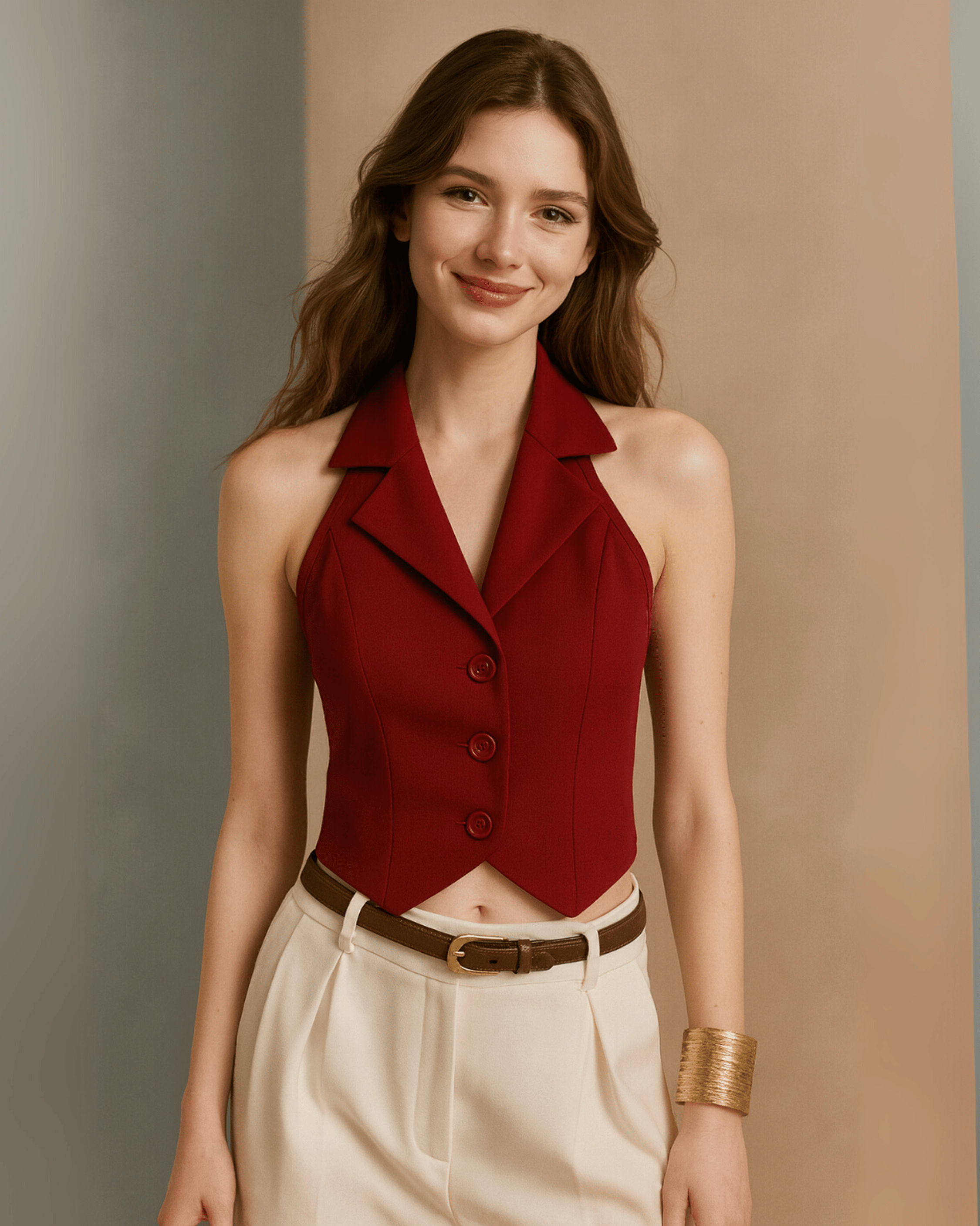 Women’s Halter Neck Waistcoat