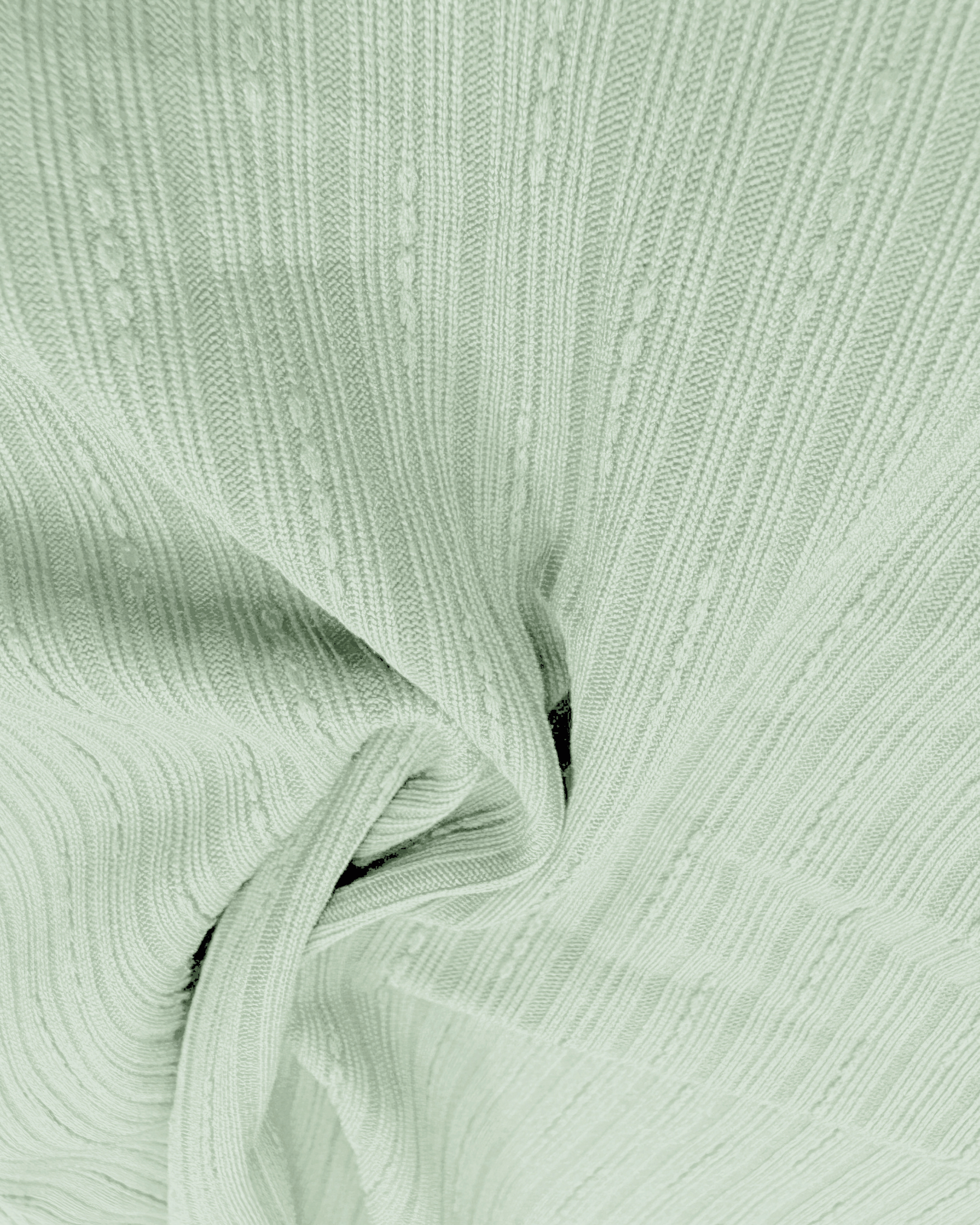 Light Green Ribbed Wrap Top