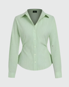Light Green Striped Shirt