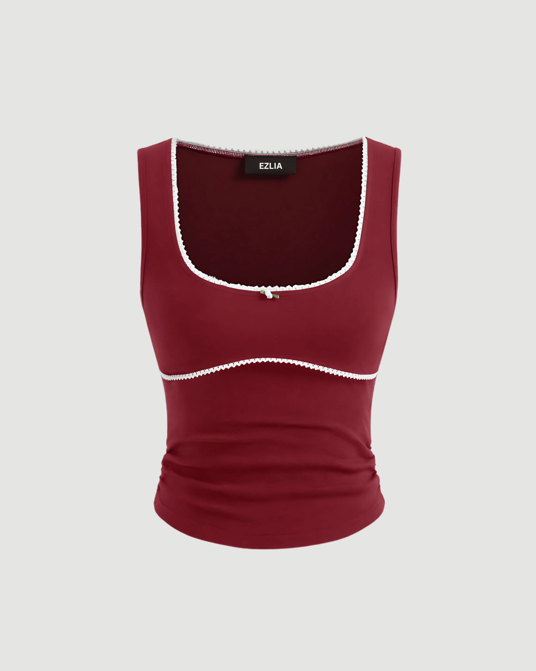 Slim Fit Red Top for Women