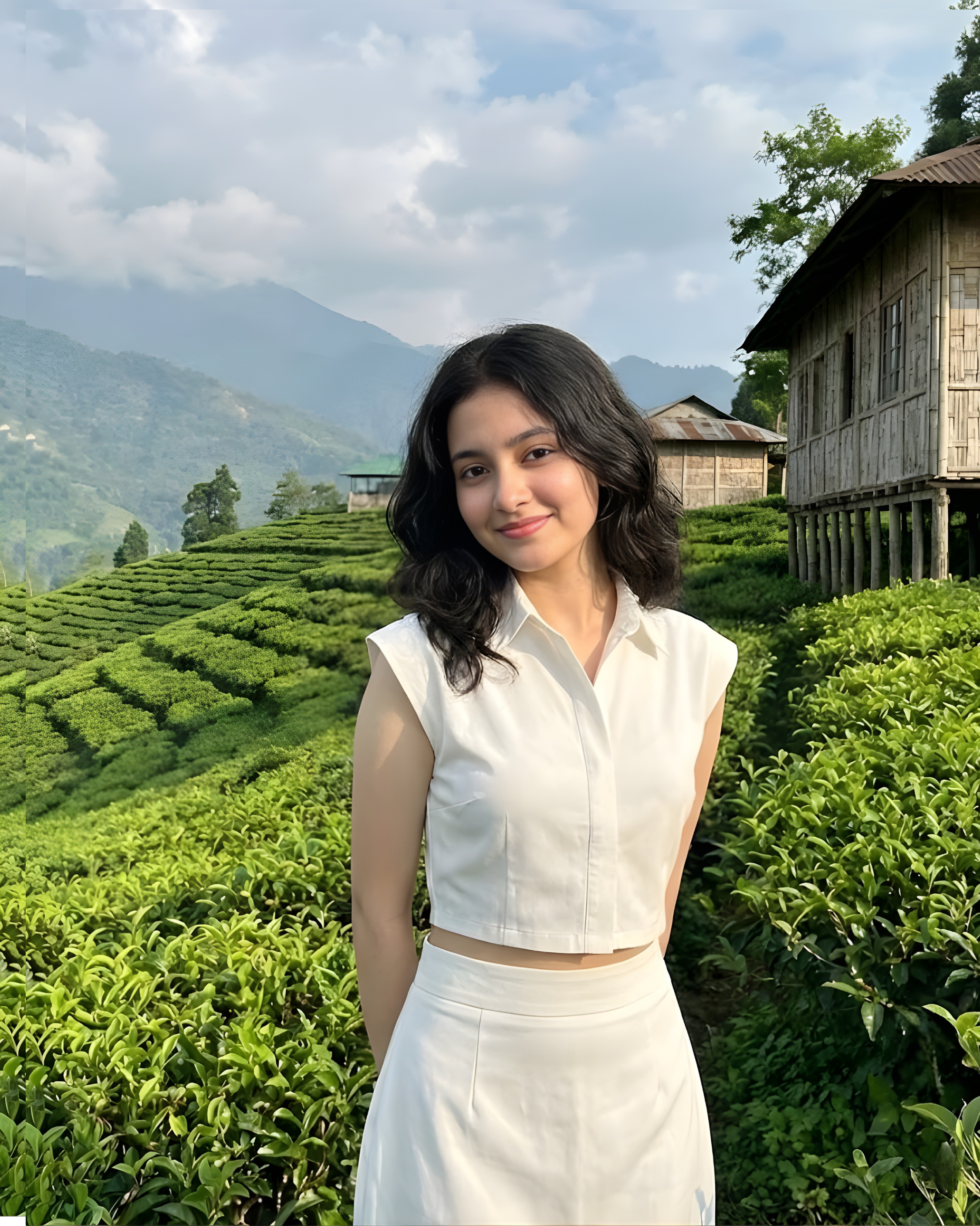 White Sleeveless Crop Shirt