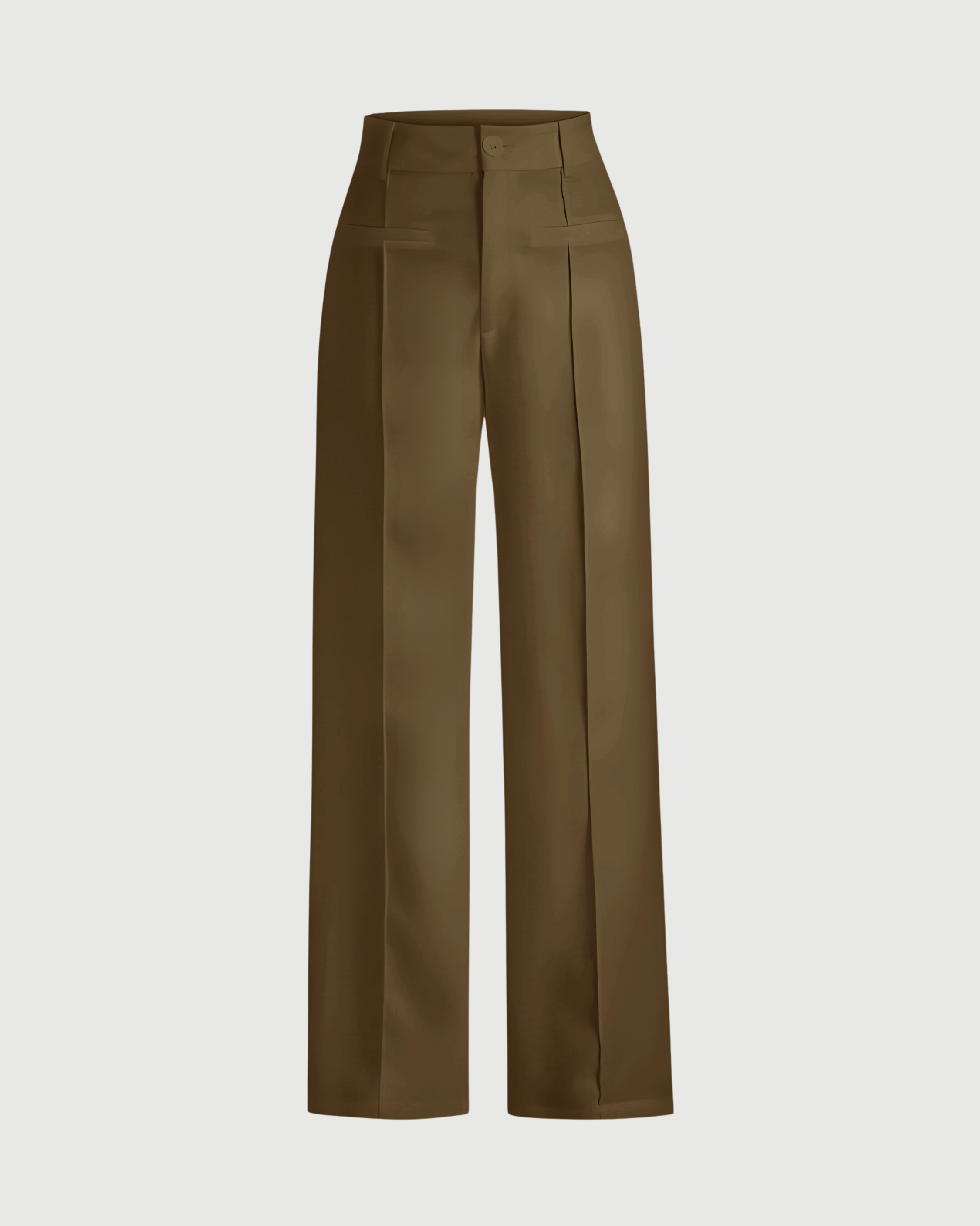 Brown High-Waist Trousers