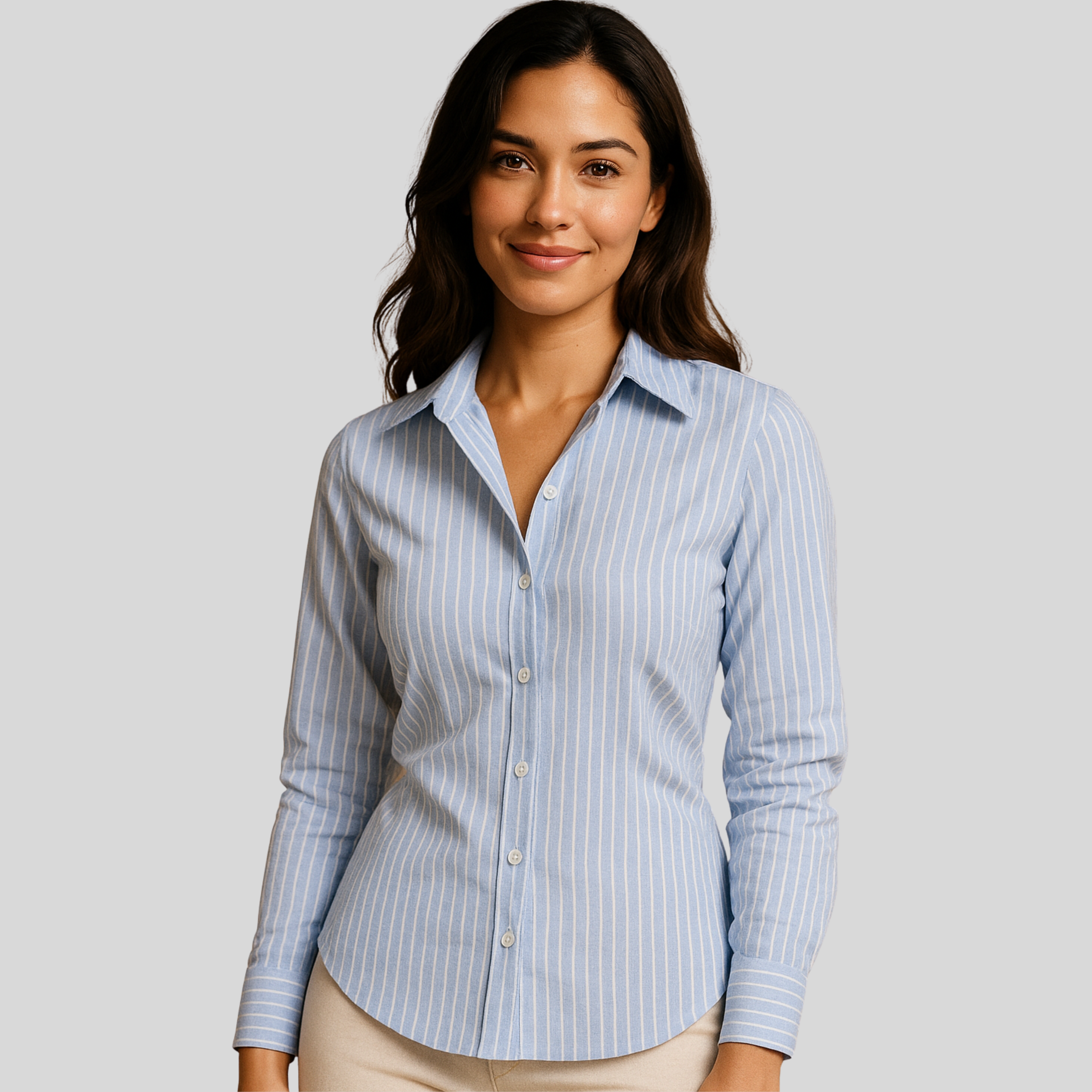 Sky Blue Striped Shirt