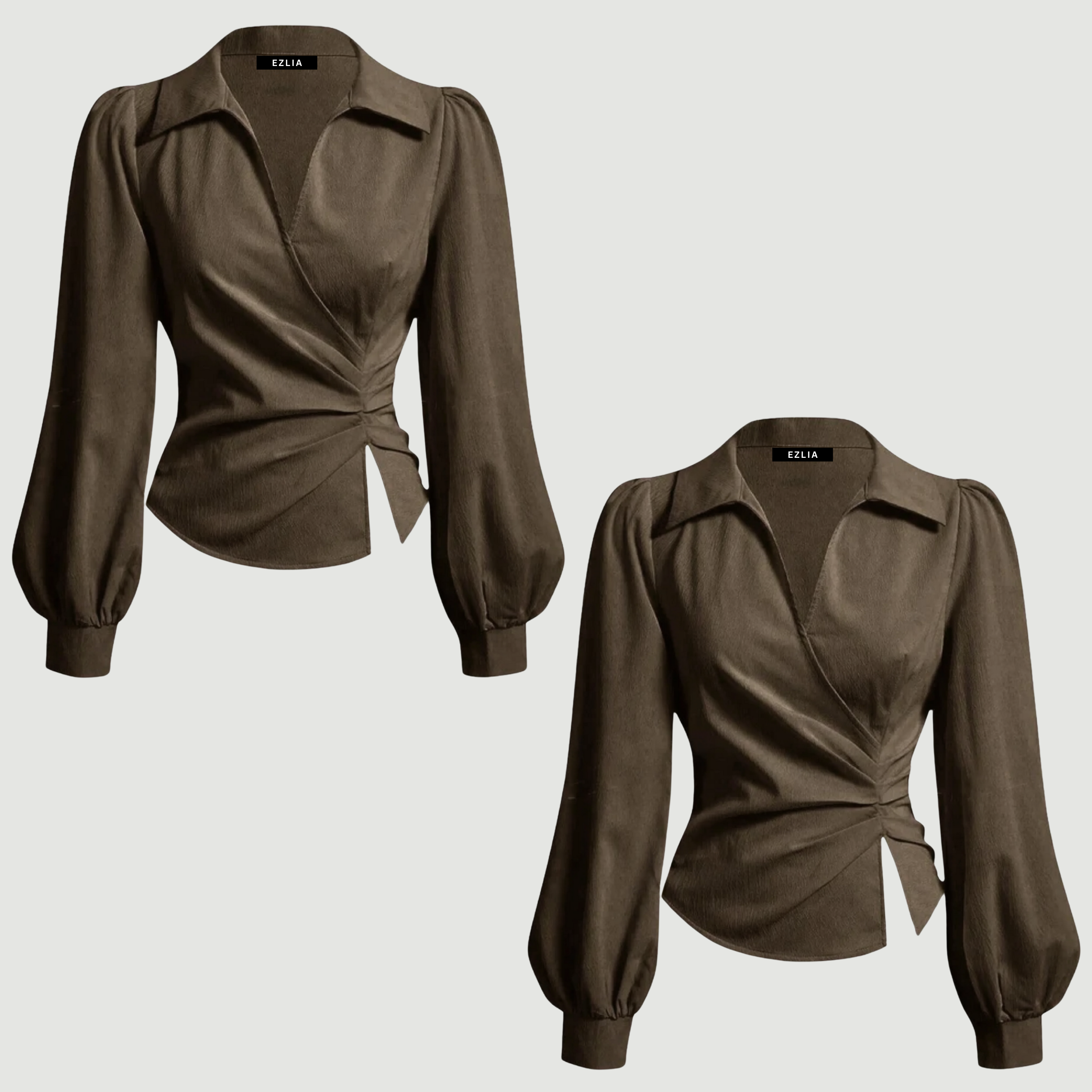 Combo : V Neck Brown Top 2-Pack