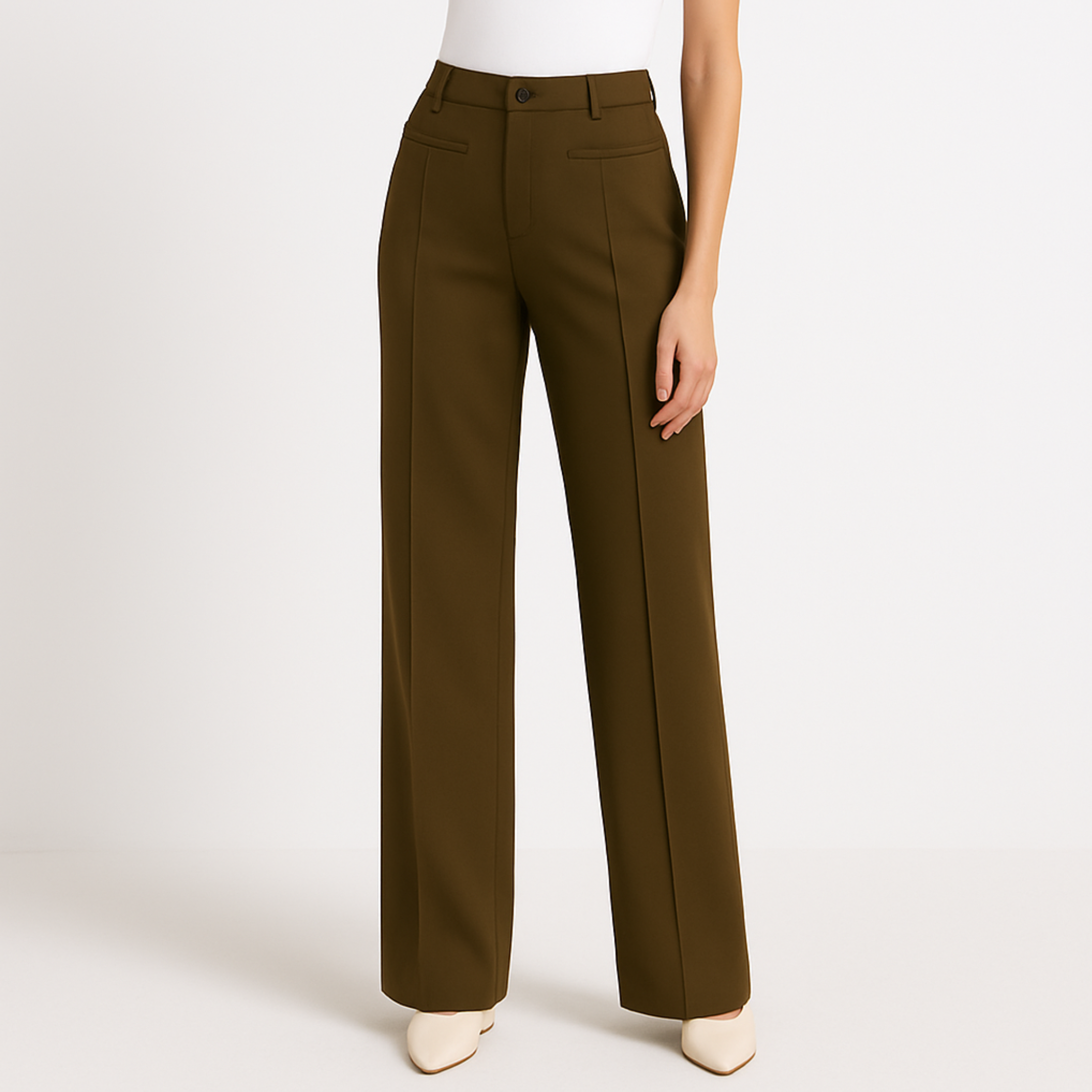 Combo – White & Beige Trousers