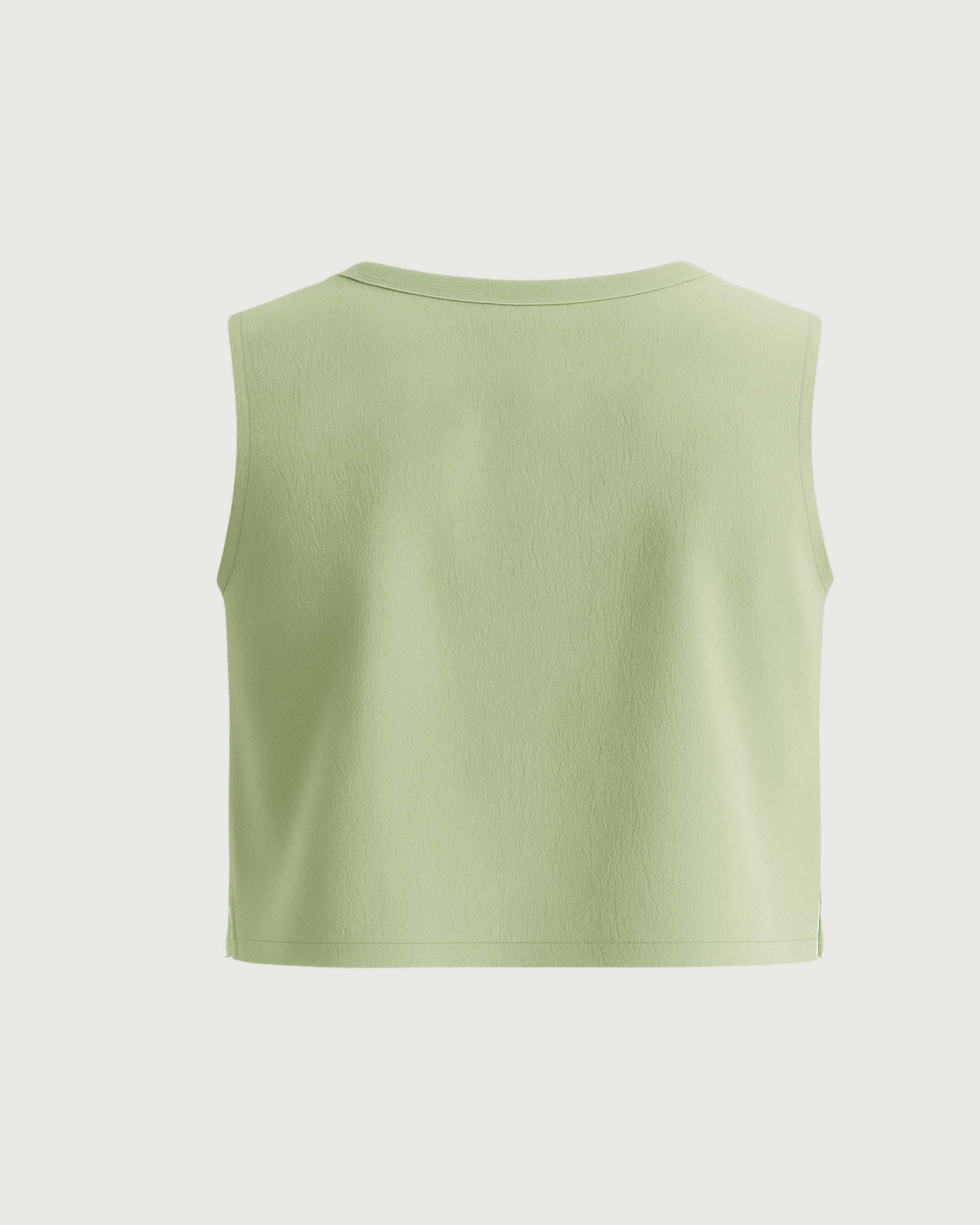 Casual Light Green Crop Top