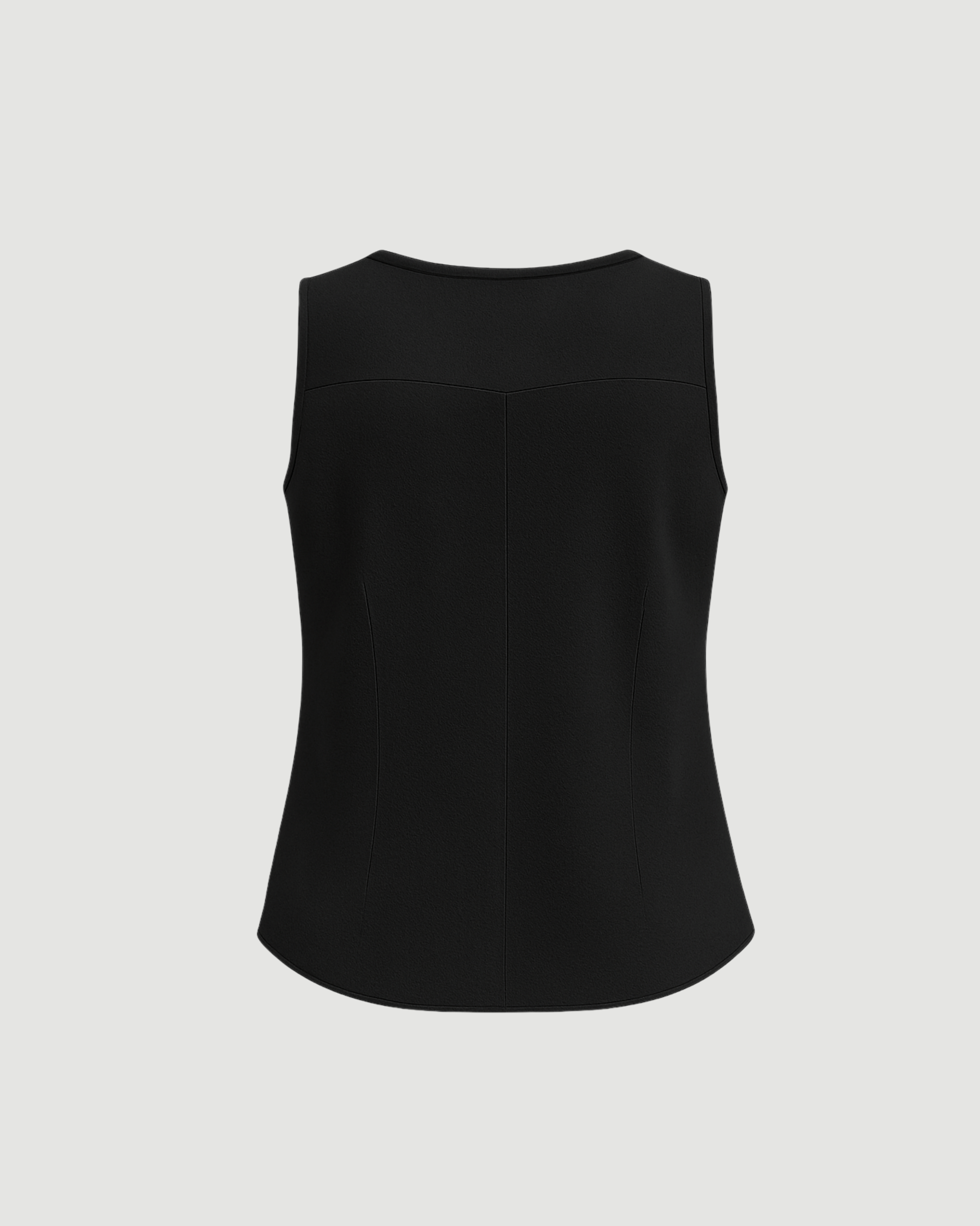 Sleeveless V-Neck Pleated Tank Top