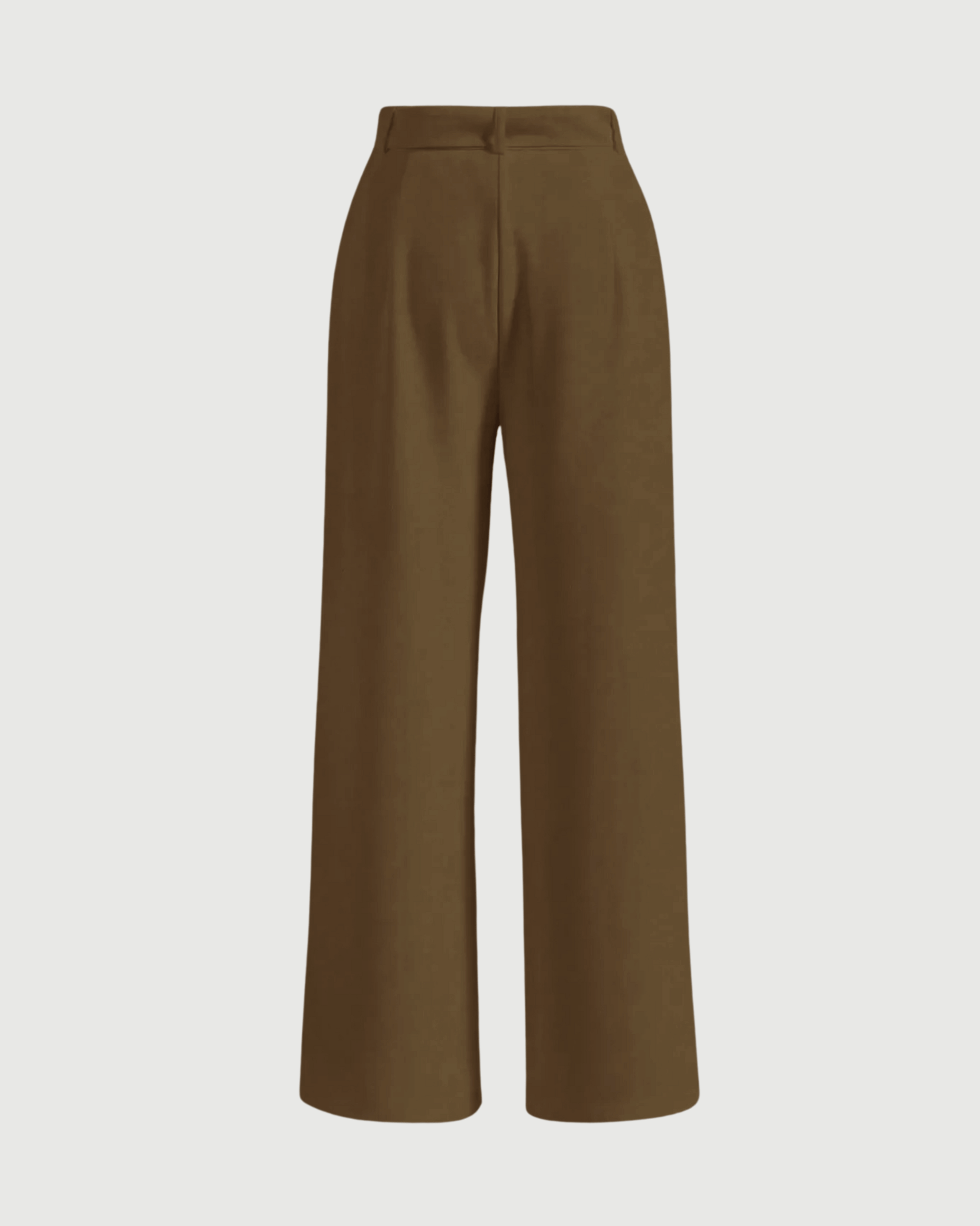 Brown High-Waist Trousers