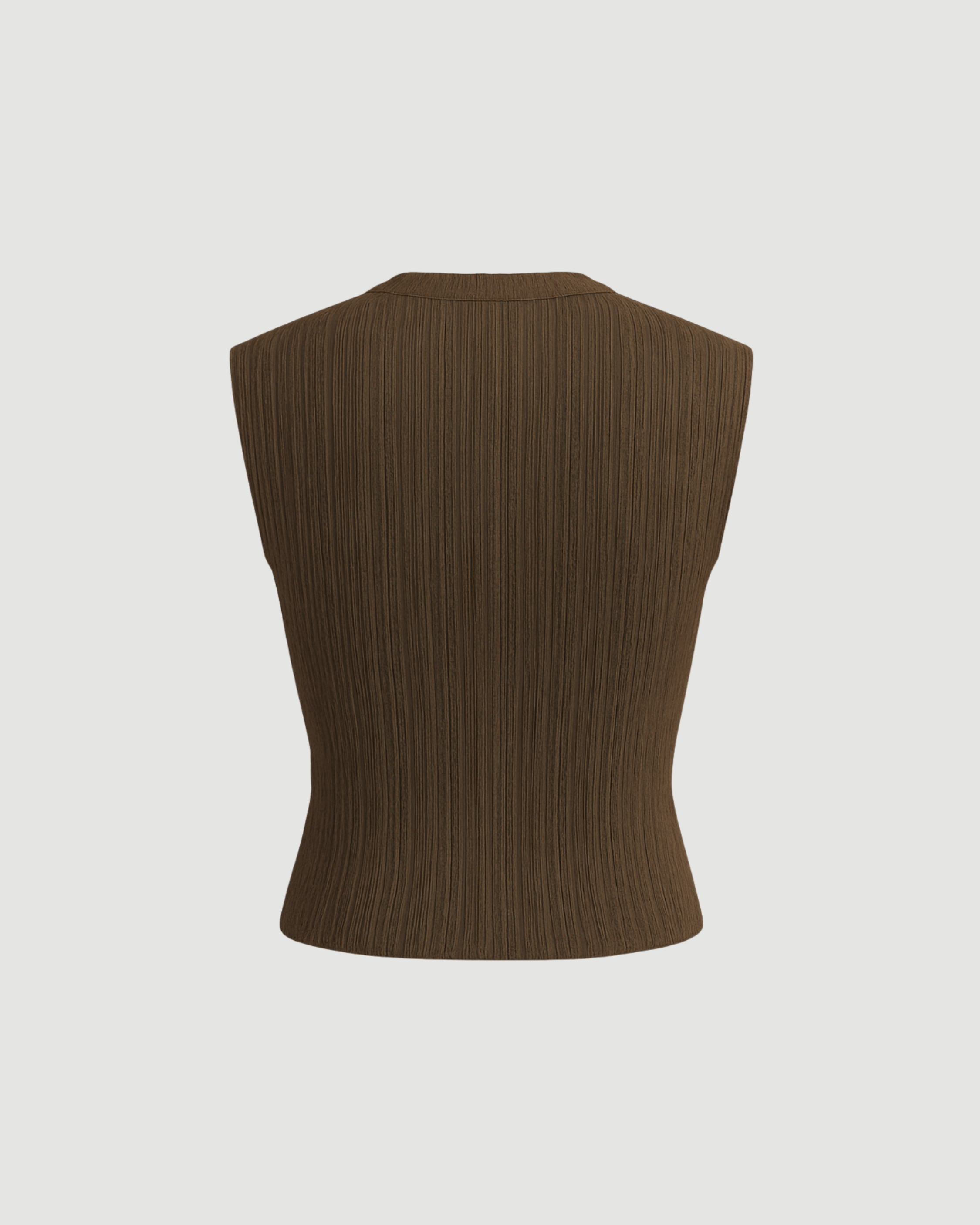Wrap Effect Ribbed Top