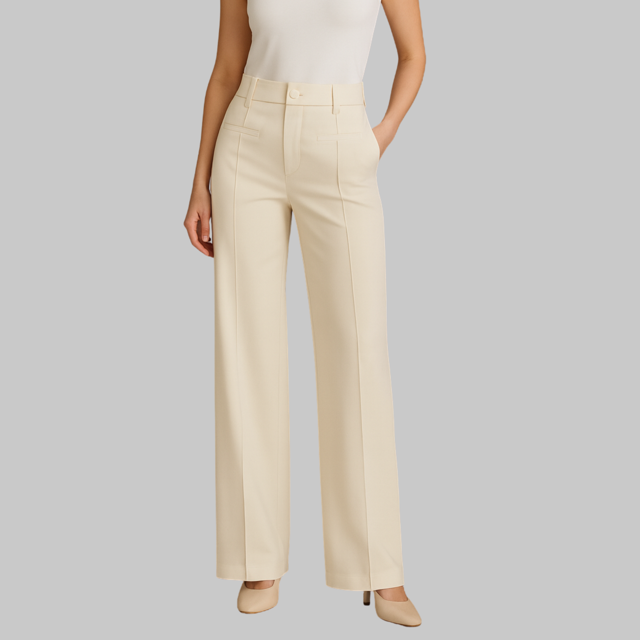 Combo – Cream & Black Trousers