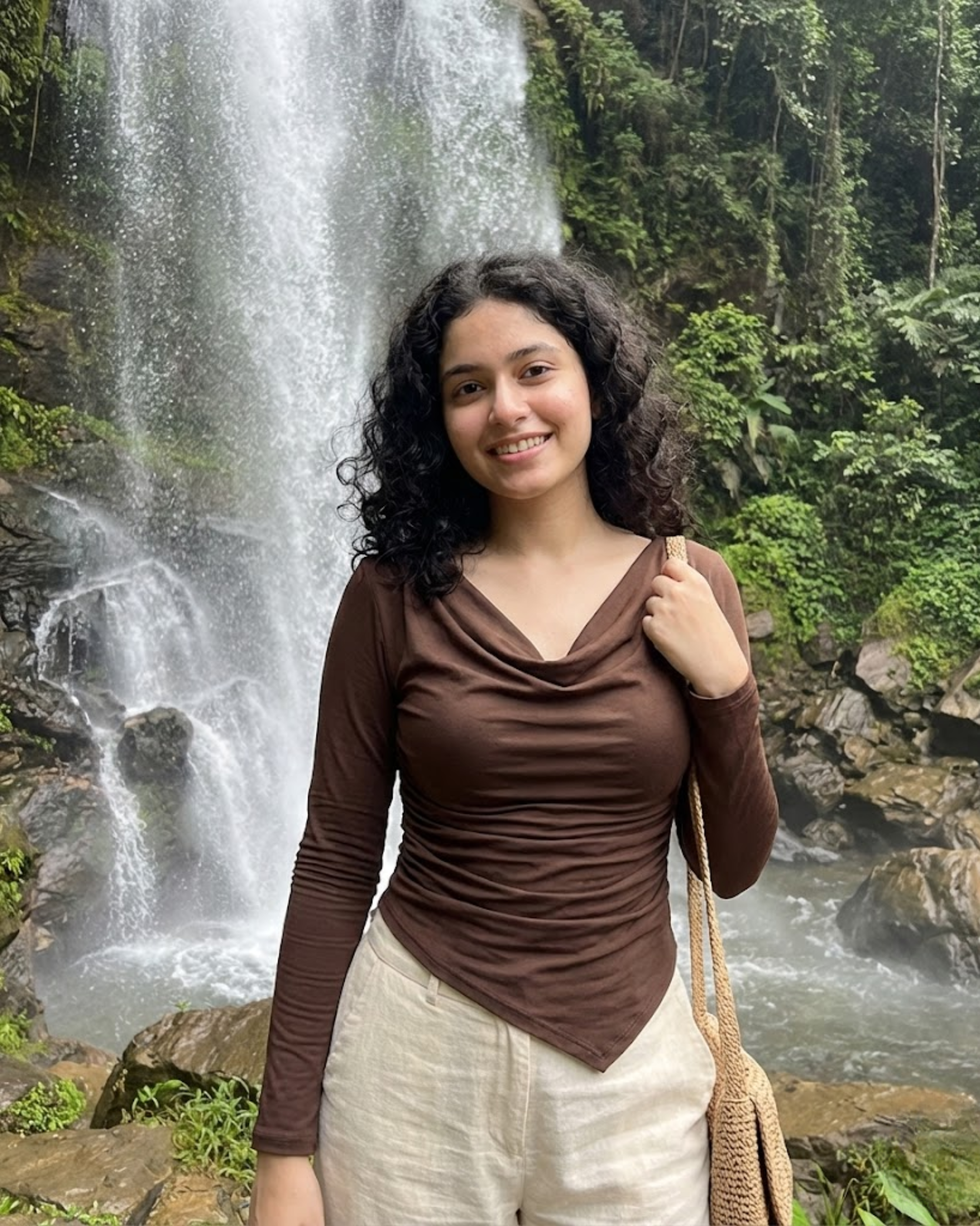 KnitAura Draped Edge Pullover - Coffee