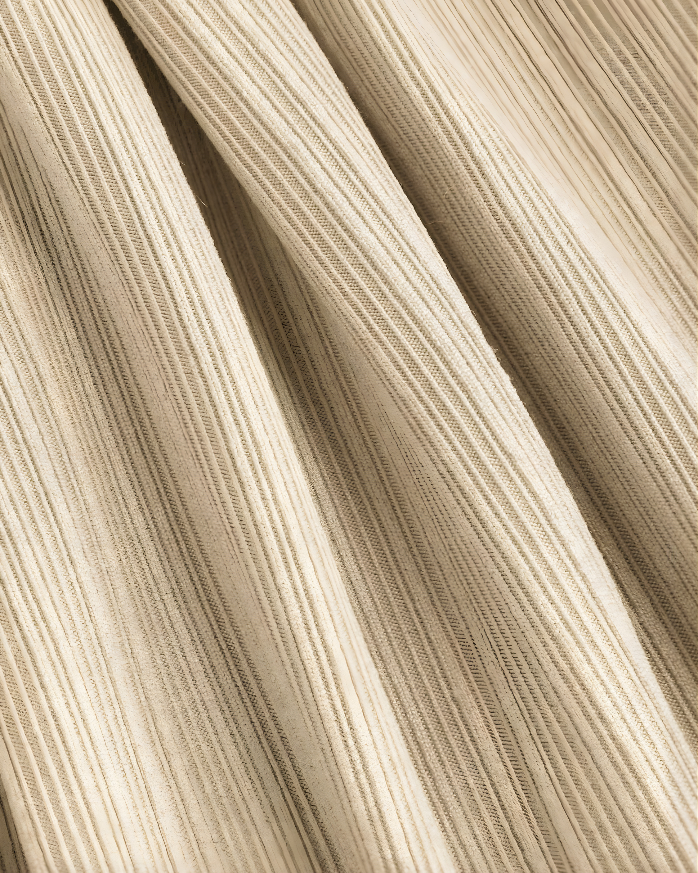 Effortless Ruched Square Neck Top & Easy-Waist Trouser Set-Beige