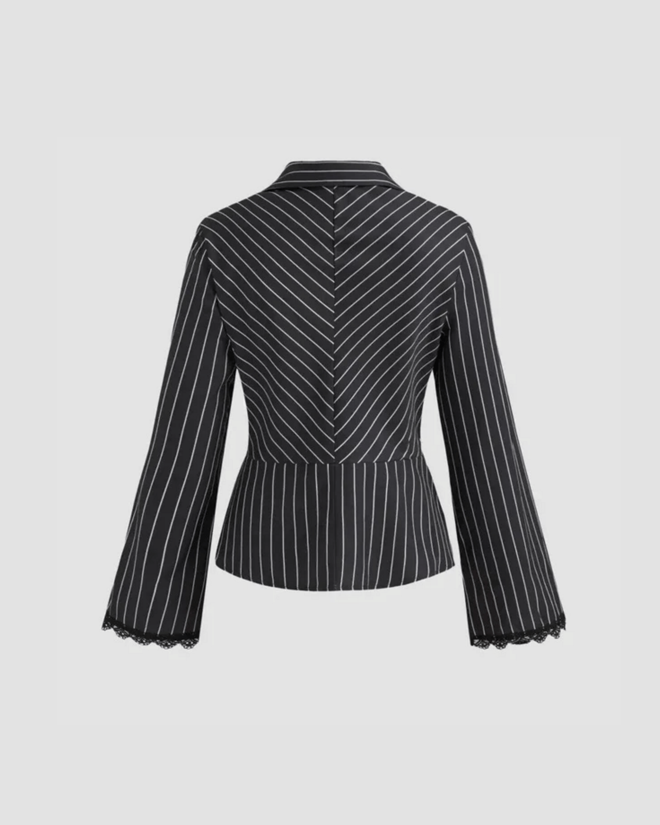 Striped Lace Button Shirt