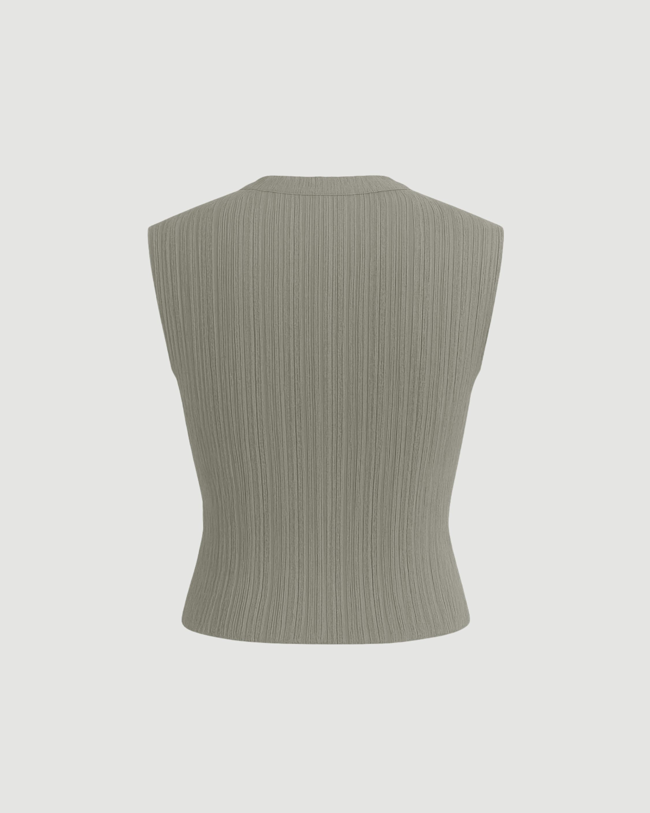 Sage Green Ribbed Wrap Top