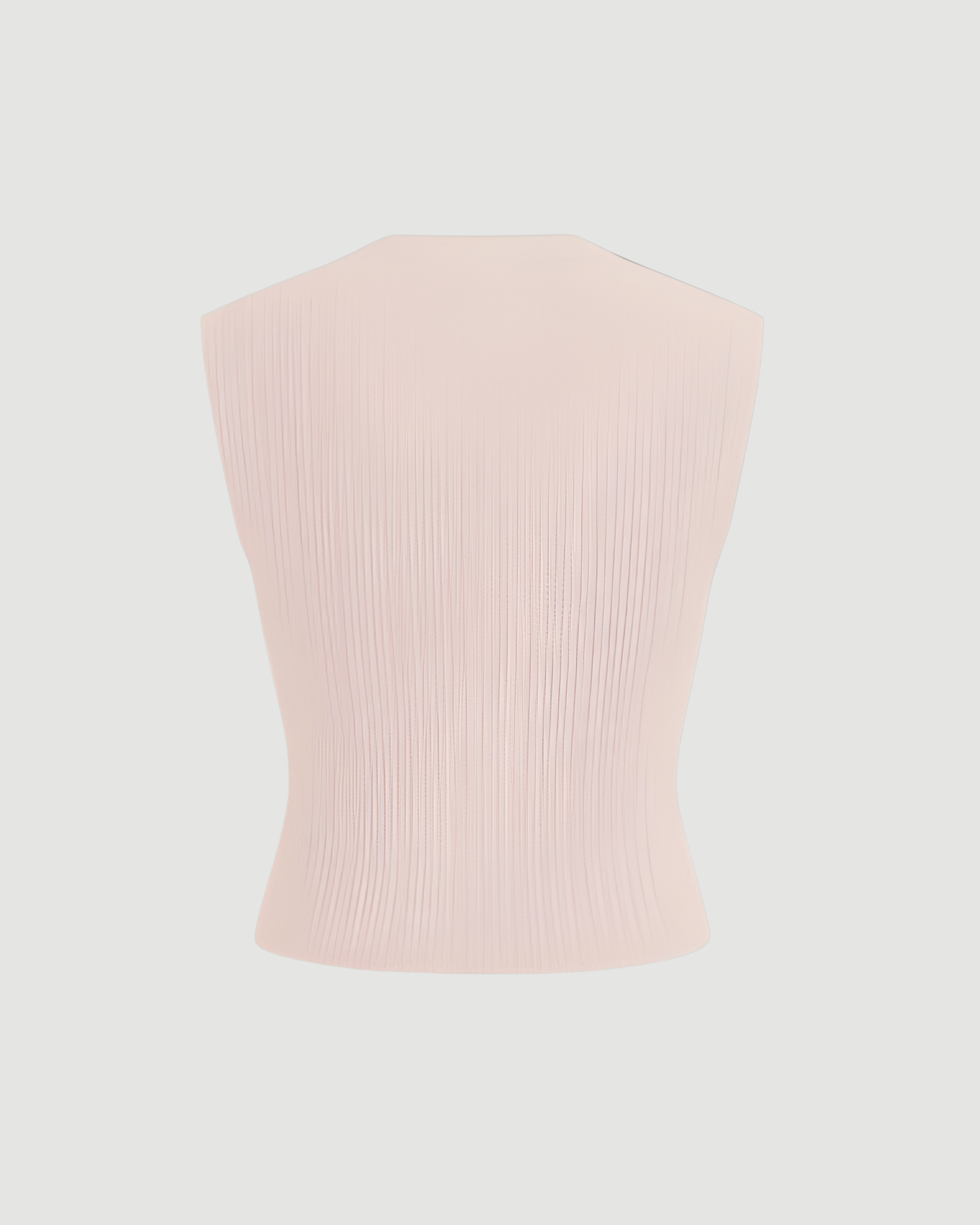 Peach Wrap Effect Ribbed Top