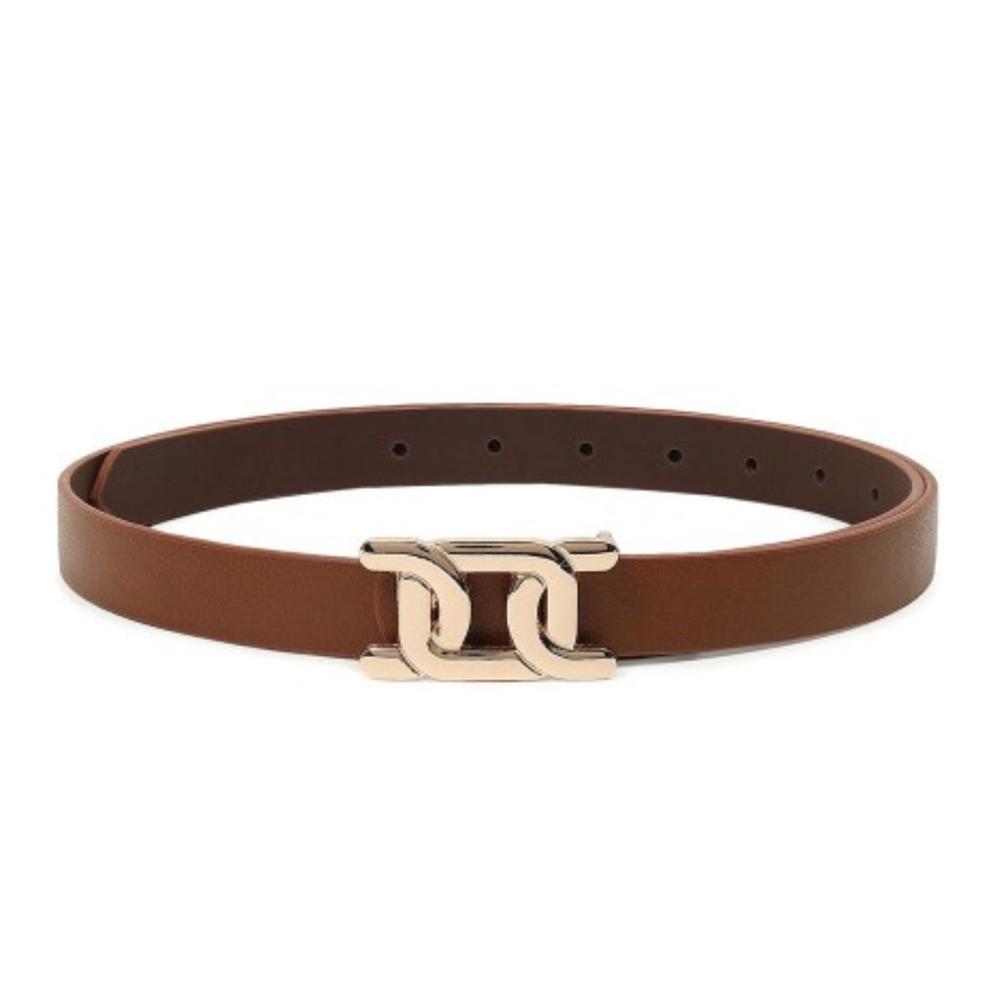 Brown Belt with Gold Buckle