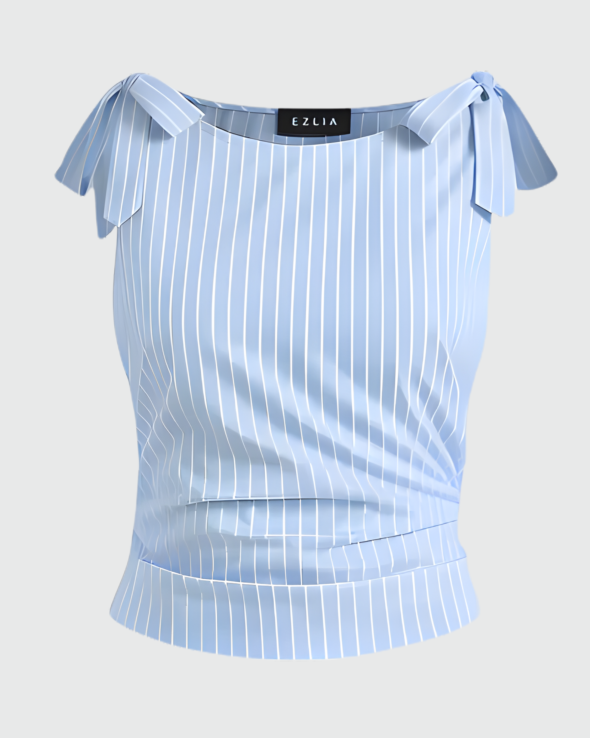 Striped Boat Neck Ruched Tank Top