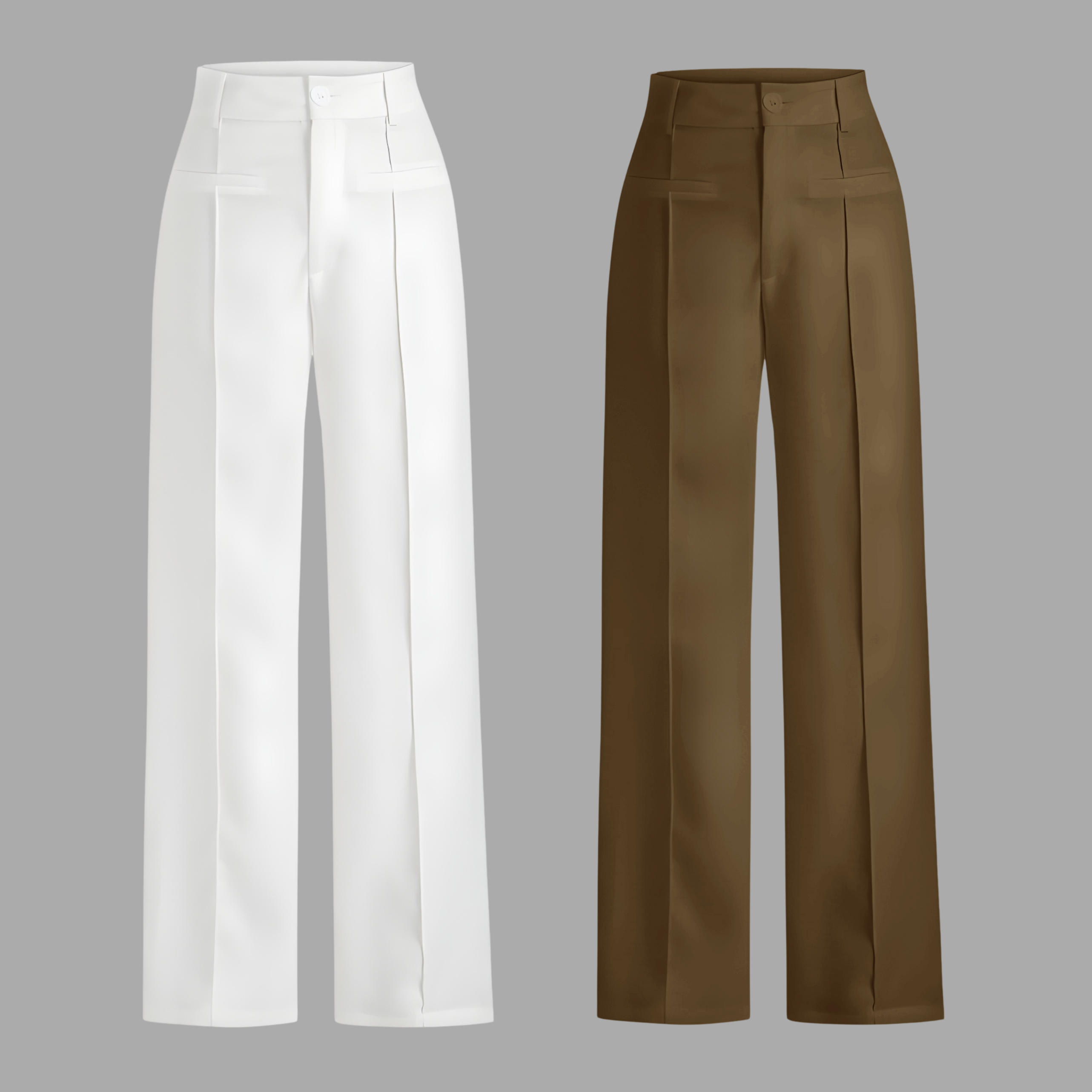 Combo – White & Beige Trousers