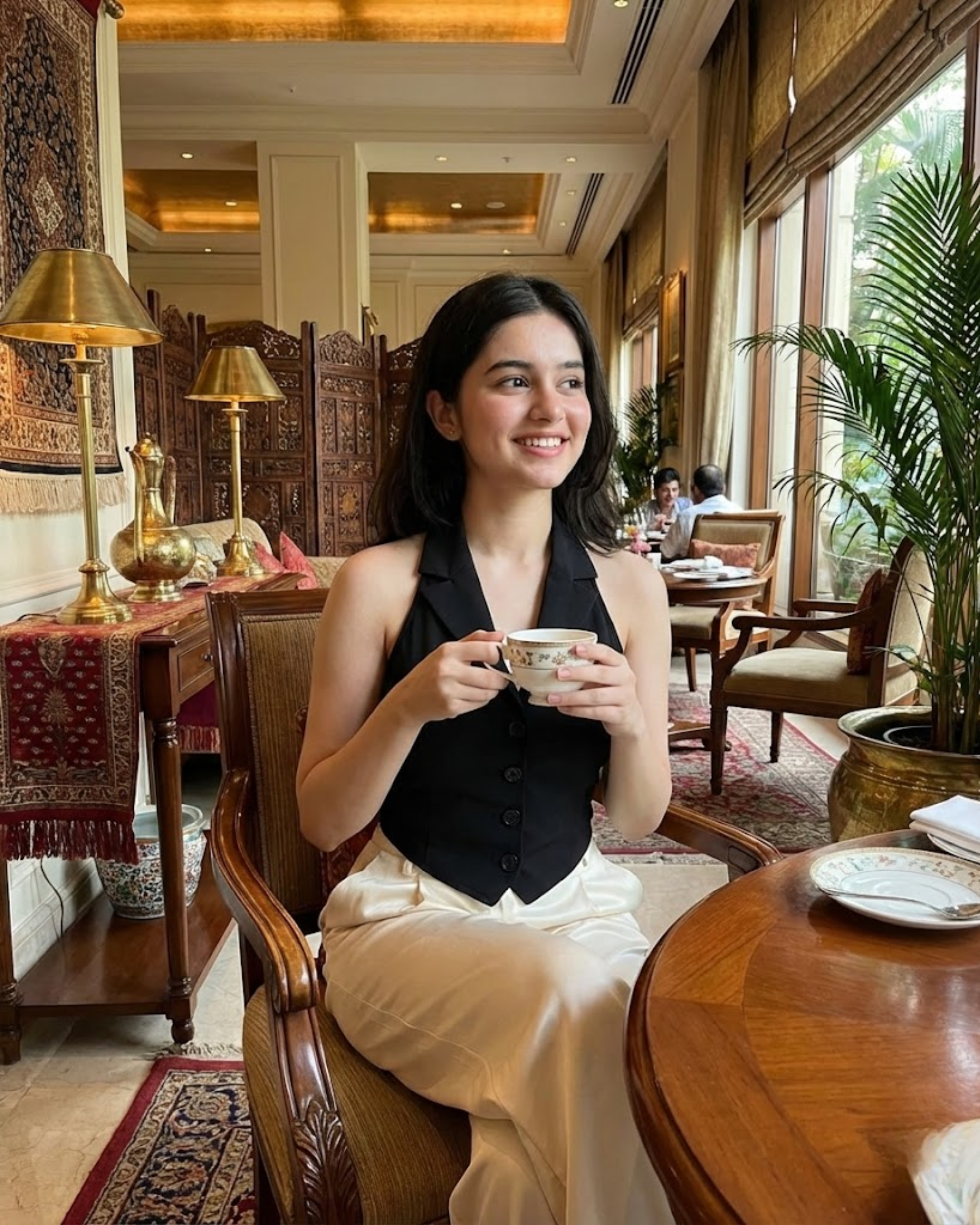 Black Halter Neck Waistcoat