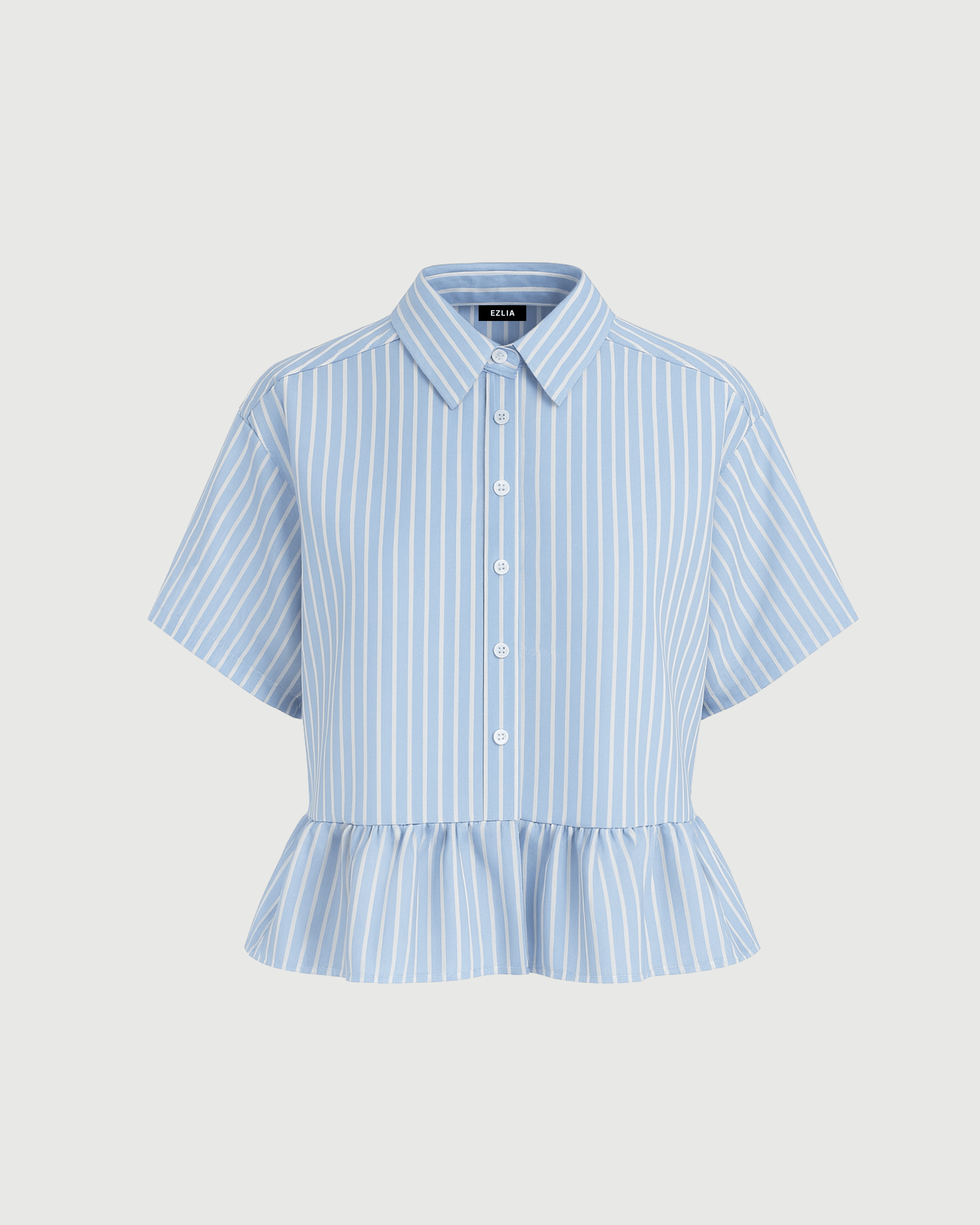 Striped Peplum Shirt for Women