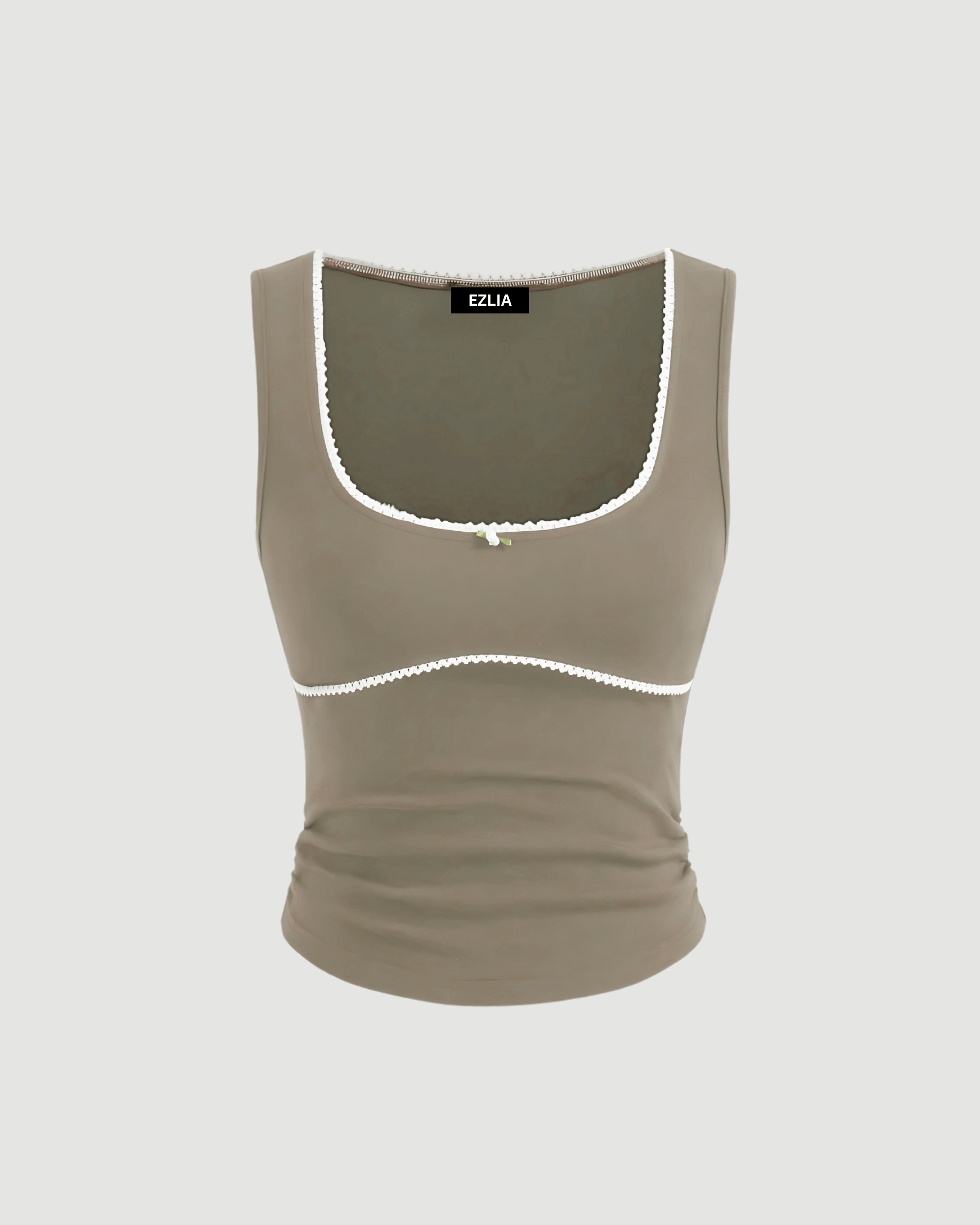 Slim Fit Khaki Top