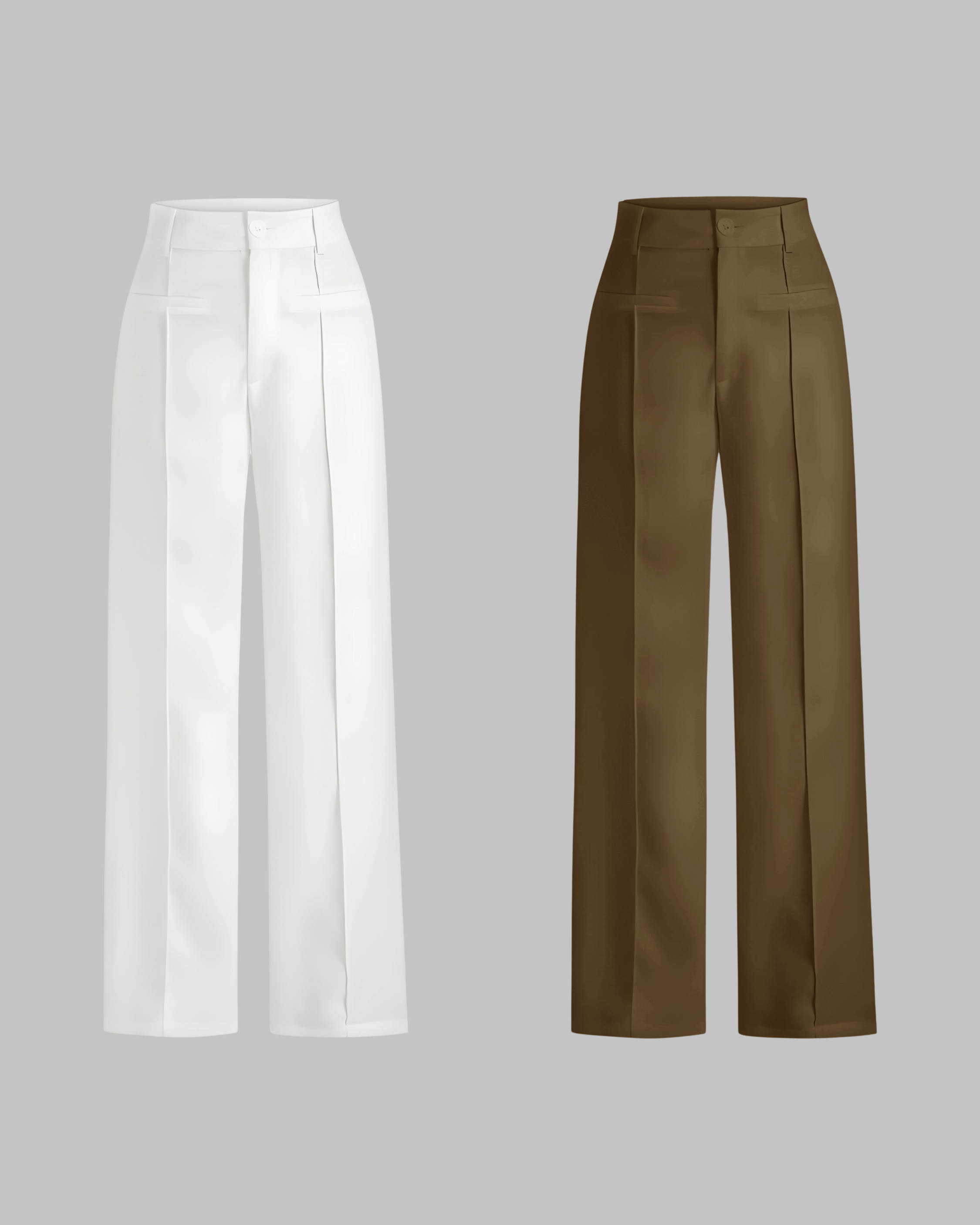 Combo – White & Beige Trousers