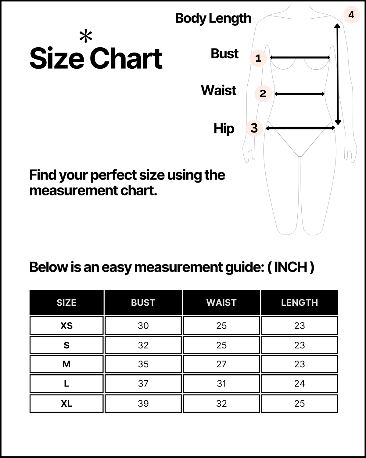 Size chart for this product