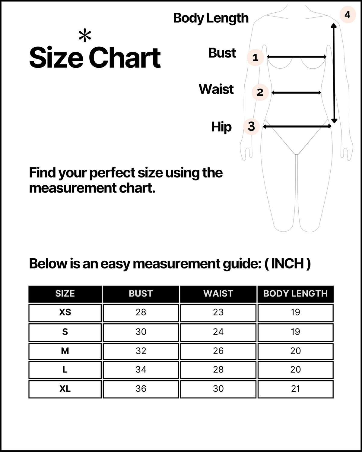 Size chart for this product