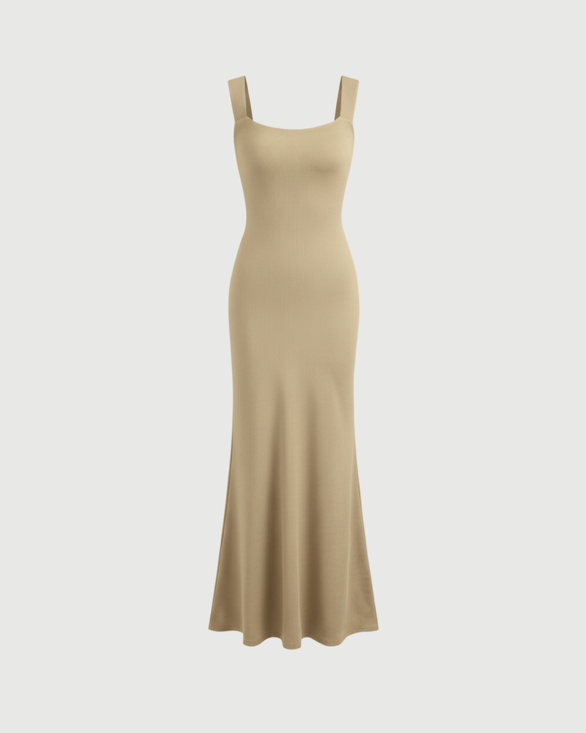Backless Bowknot Maxi Dress with Scoop Neckline-Cream