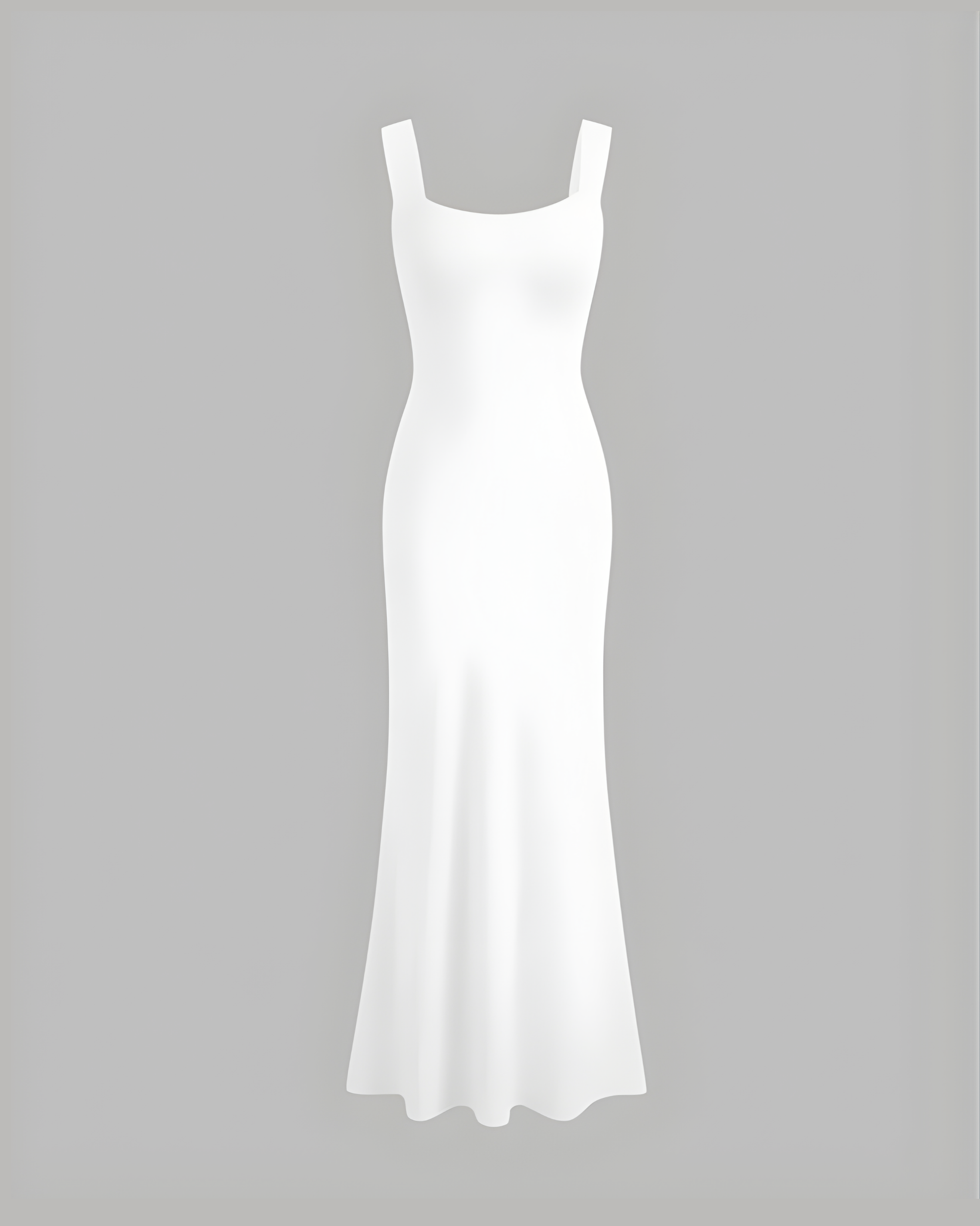 Backless Bowknot Maxi Dress with Scoop Neckline - White
