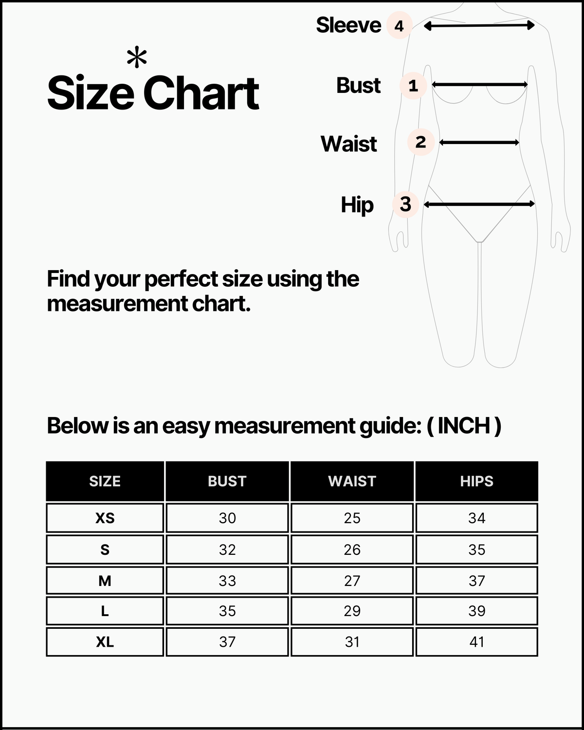 Size chart for this product