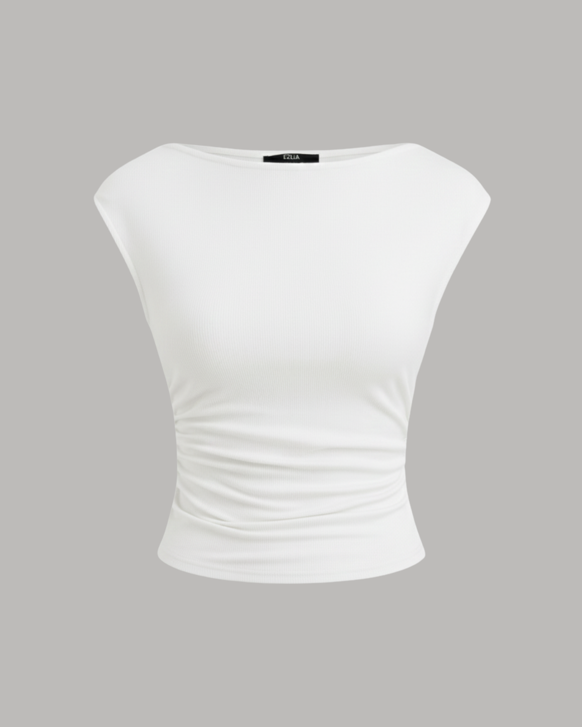 Breeze-Line Minimalist Sculpt Tank-White