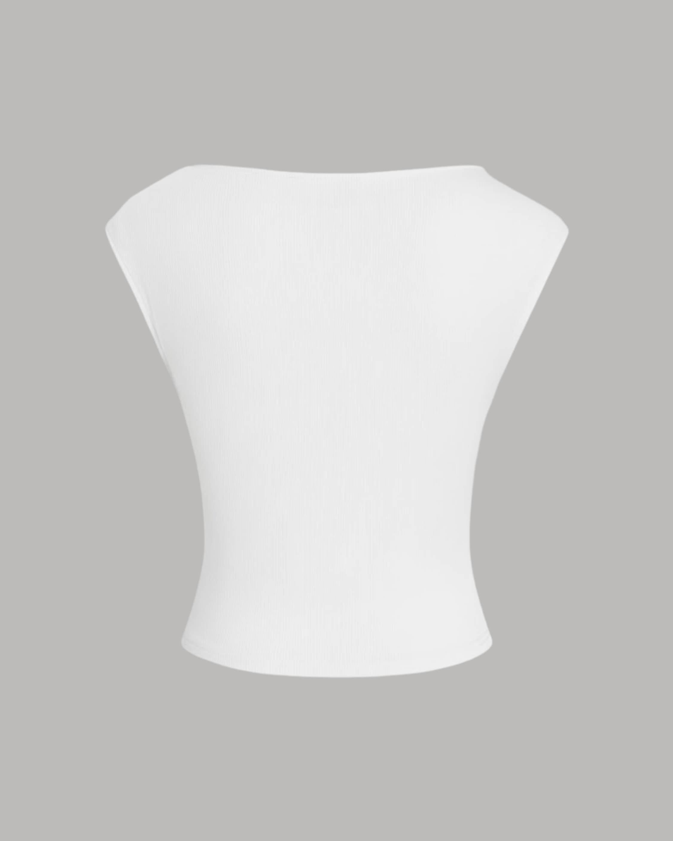 Breeze-Line Minimalist Sculpt Tank-White
